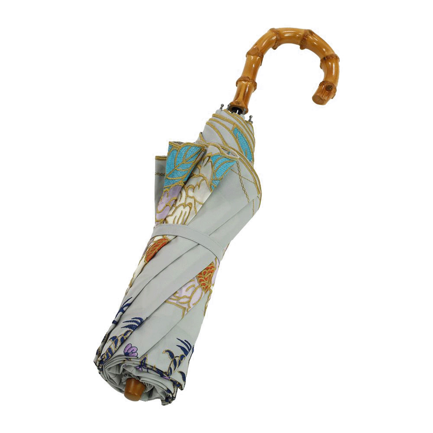 完全遮光 （晴雨兼用）女優日傘 「キーヤン牡丹オーガンジーかわず張り」ショート折り畳み傘 - 画像4