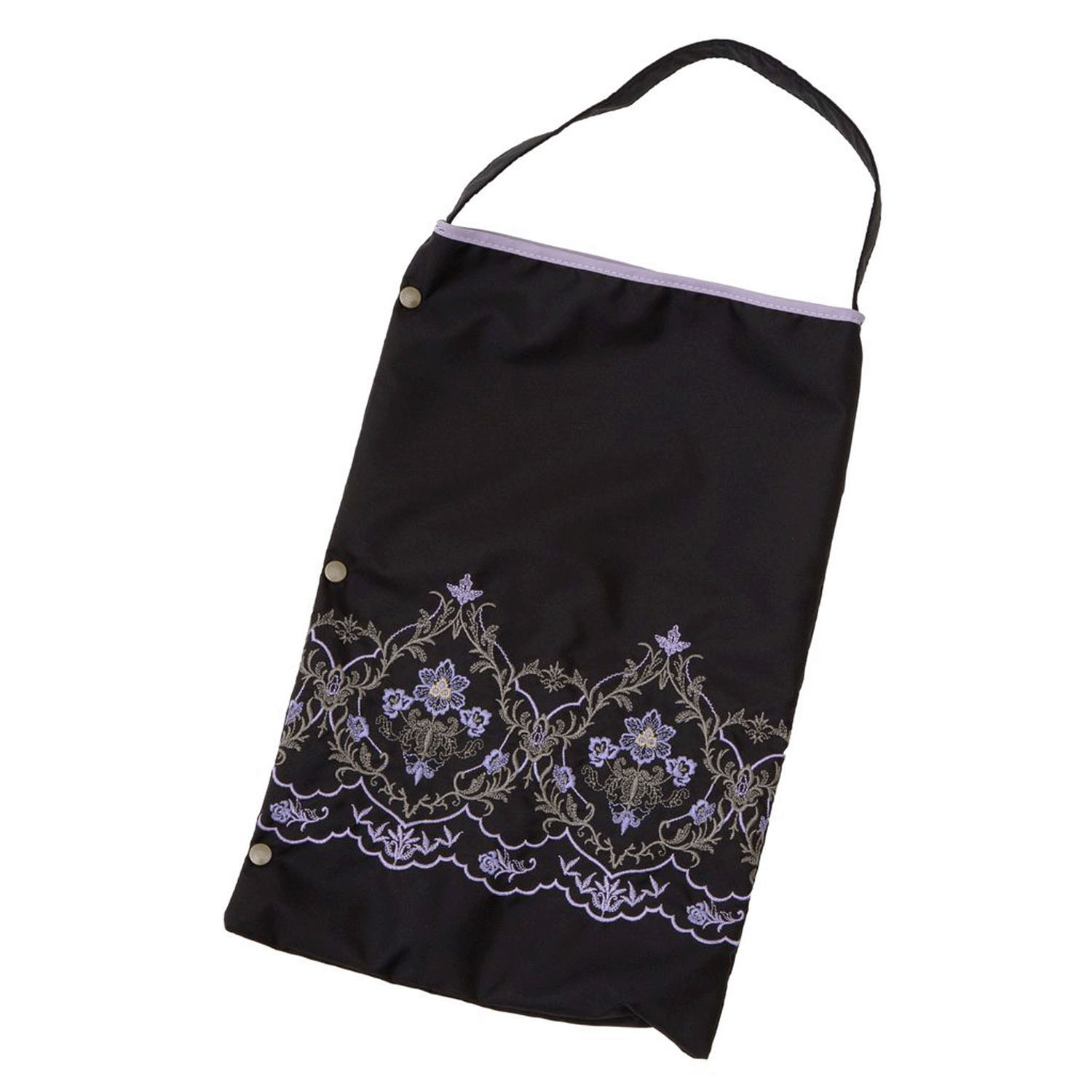 完全遮光 （晴雨兼用）女優日傘 「ダマスクオーガンジー刺繍かわず張り」ショート折り畳み - 画像11