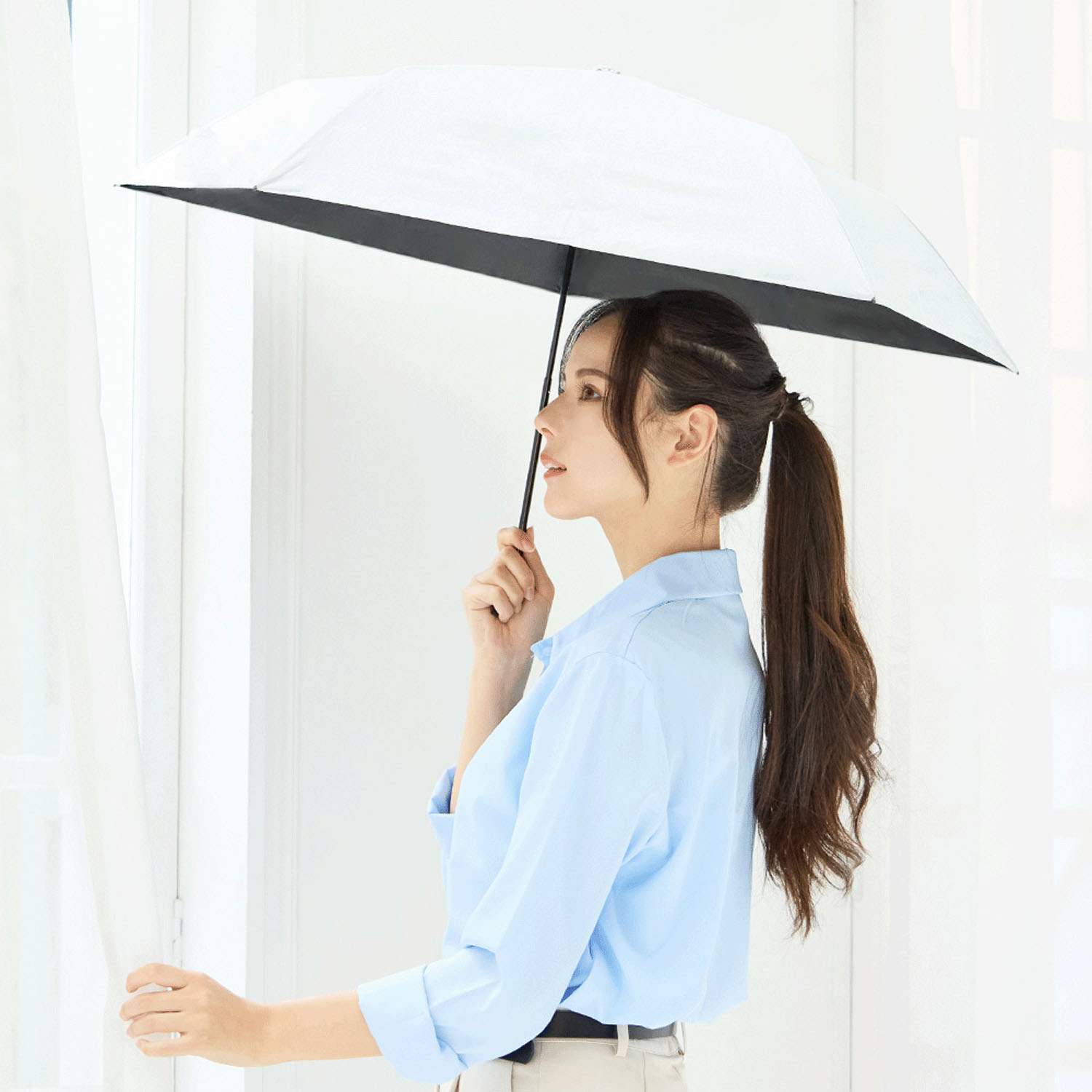 【軽量晴雨兼用傘】 50cm UVエアープラス折傘 - 画像8