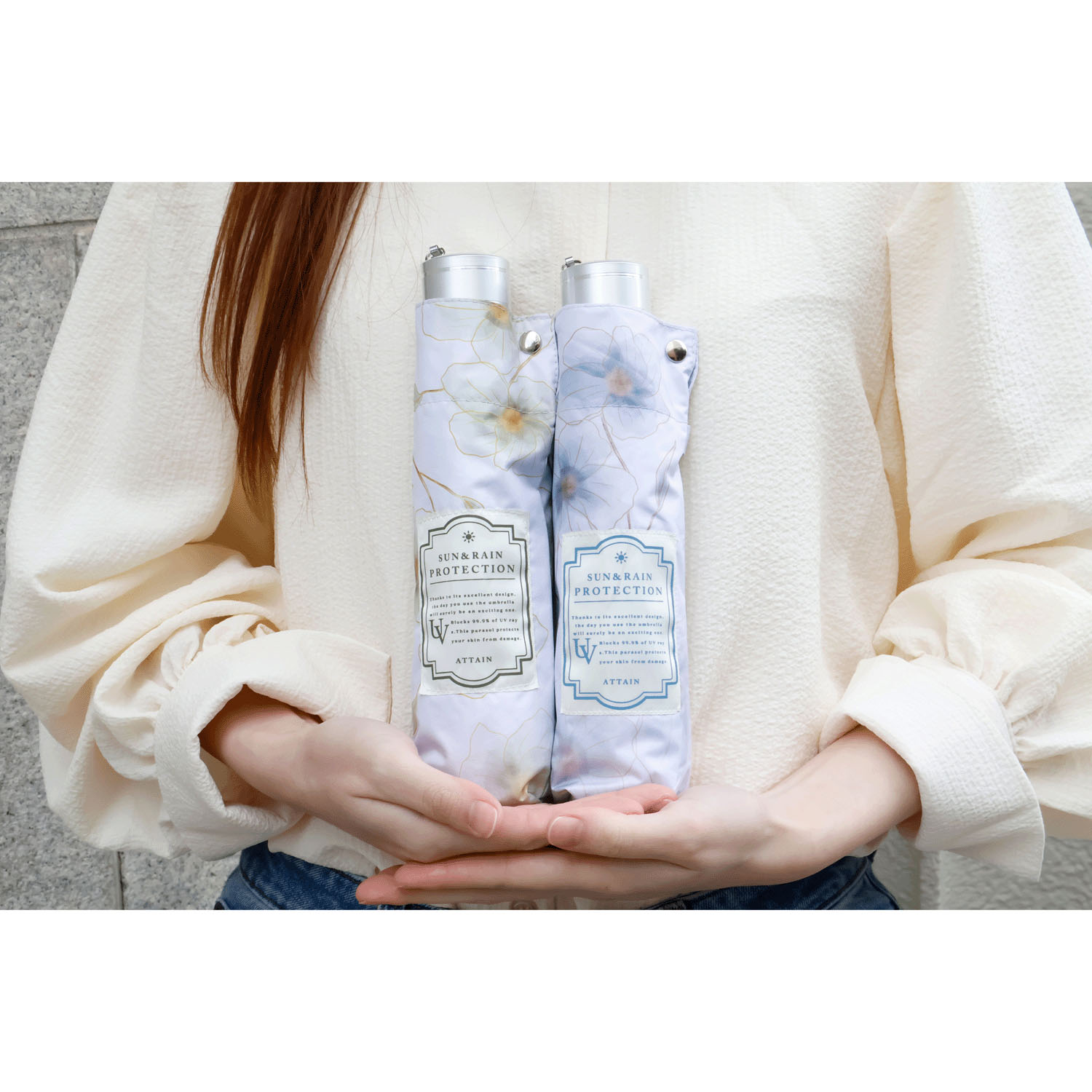 晴雨兼用フルールアクワレル折傘