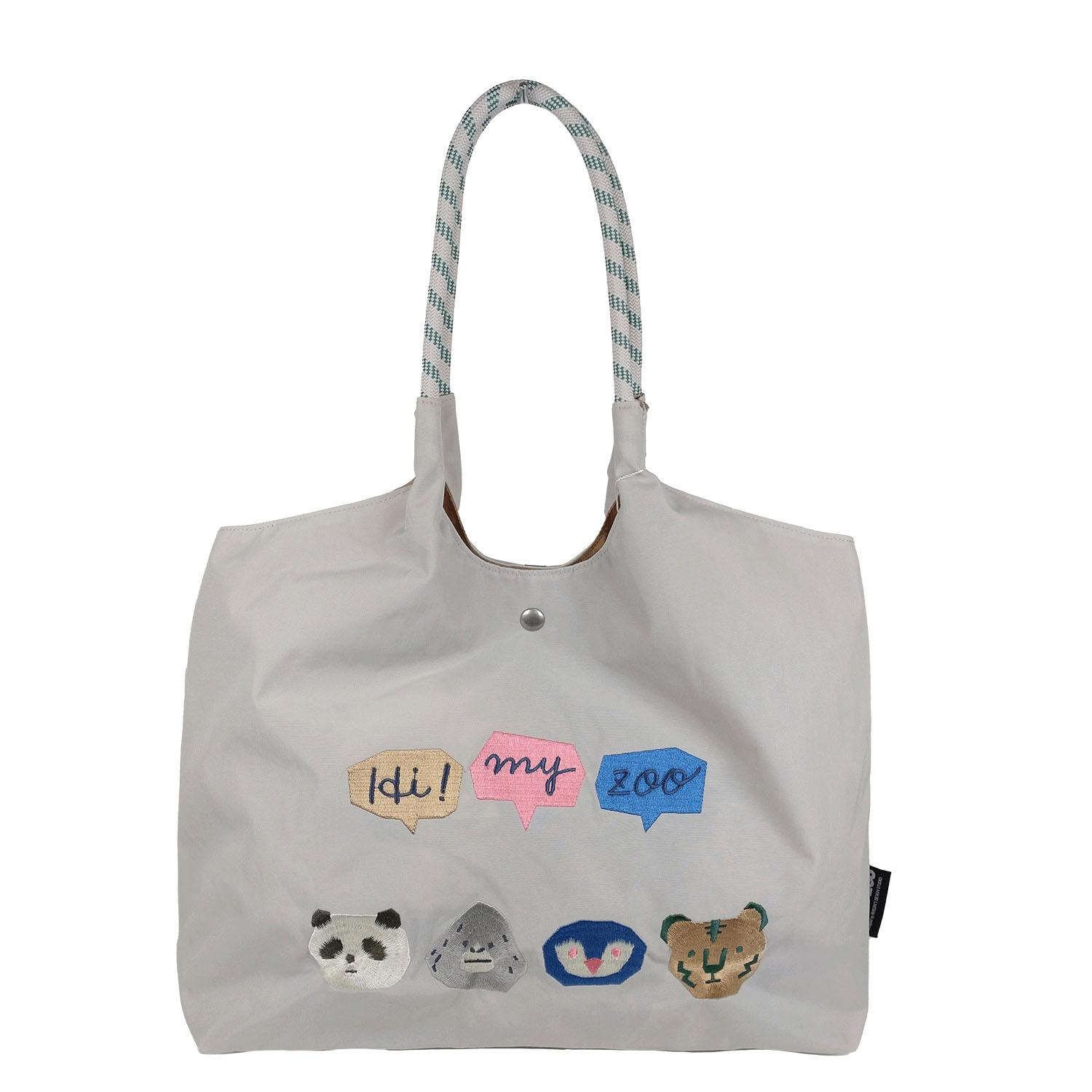 【在庫ある分で終了】HI！MY ZOO アニマル刺繍ロープハンドルトートバッグ - 画像2
