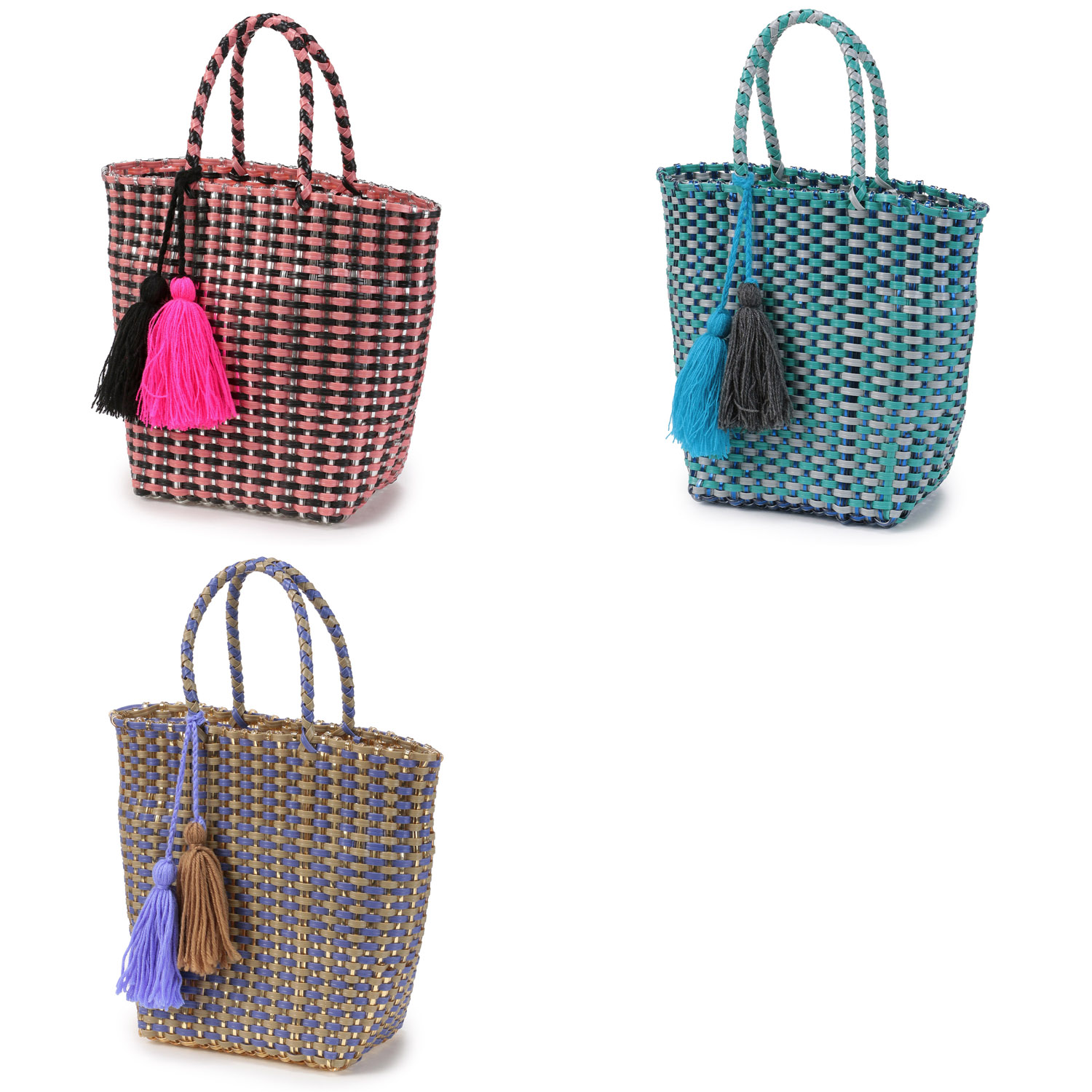 COOCO メッシュ編みミニトートバッグ