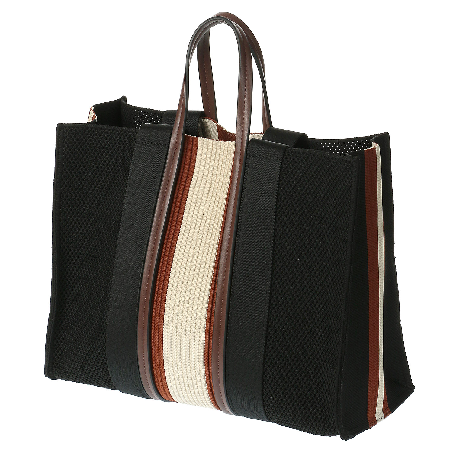 cachecache マルチカラーストライプ2WAYスクエアトートバッグ - 画像2