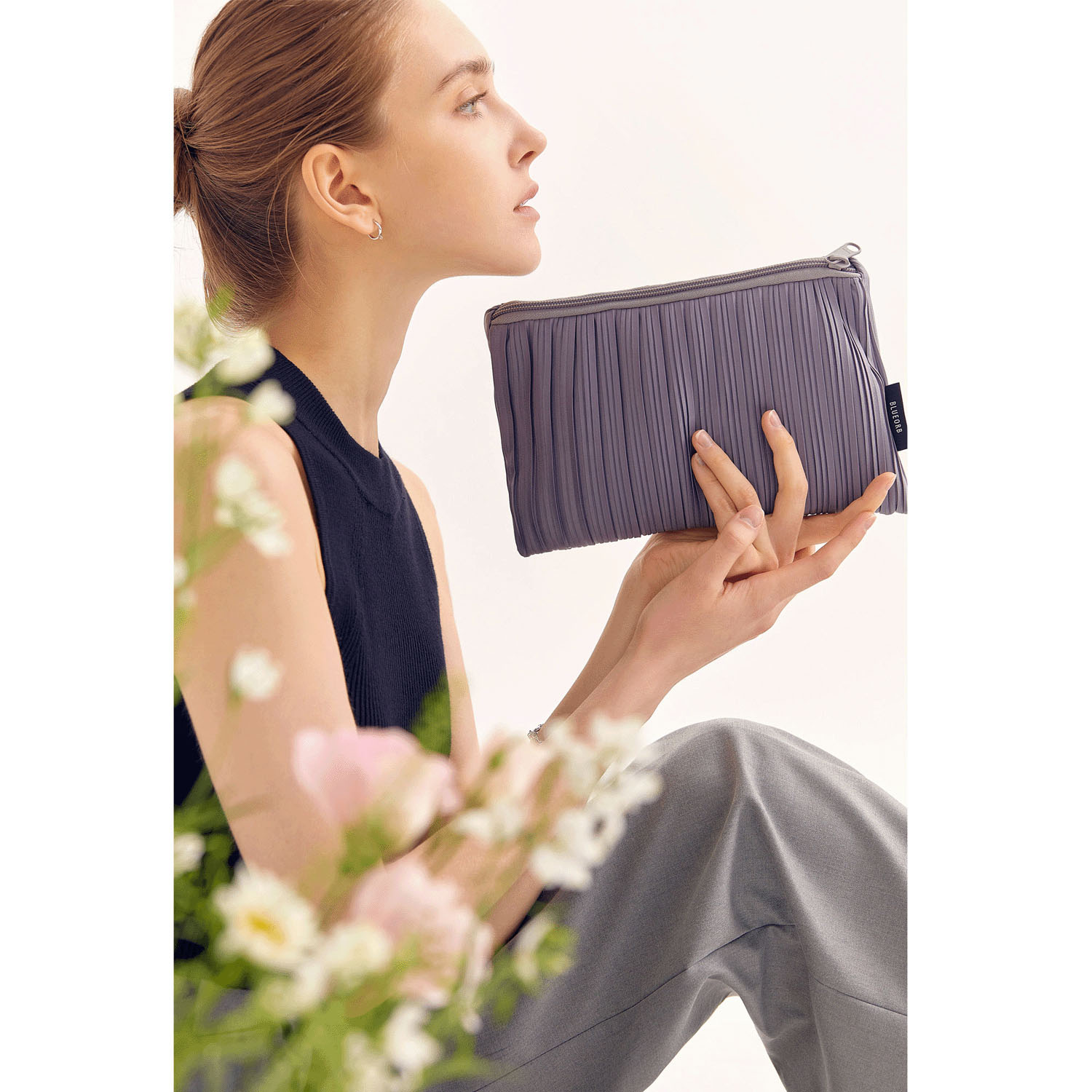 BLUEORB プリーツトートバッグ（ポーチ付き） - 画像12