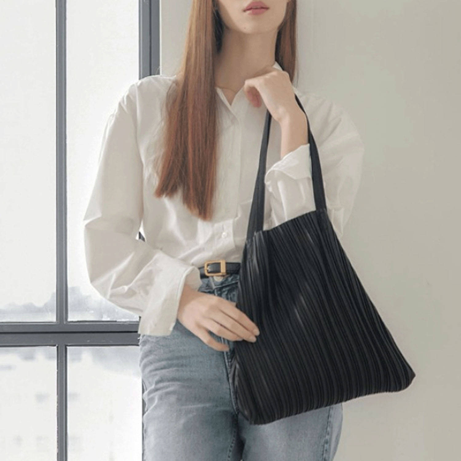 BLUEORB プリーツトートバッグ（ポーチ付き） - 画像13