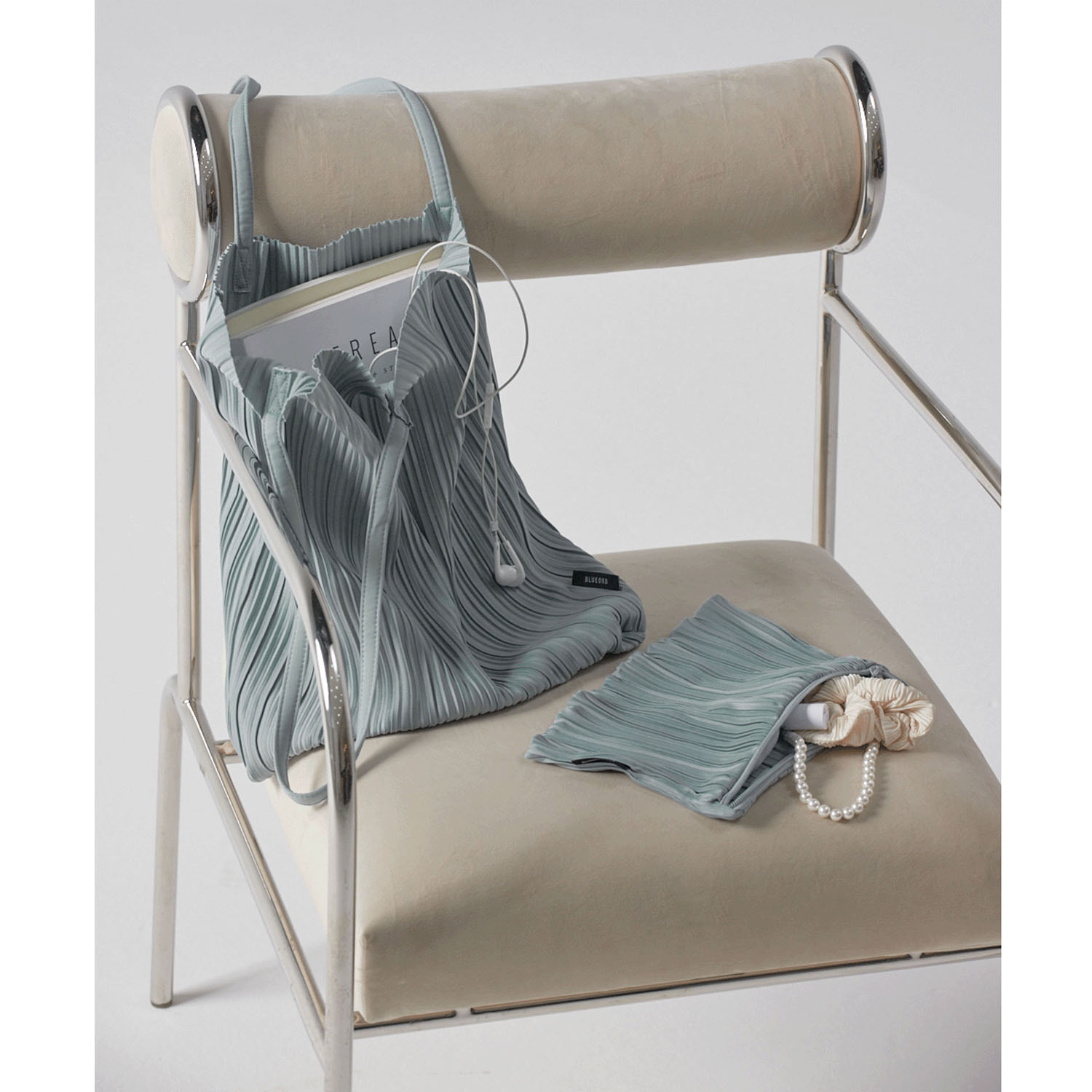 BLUEORB プリーツトートバッグ（ポーチ付き） - 画像34