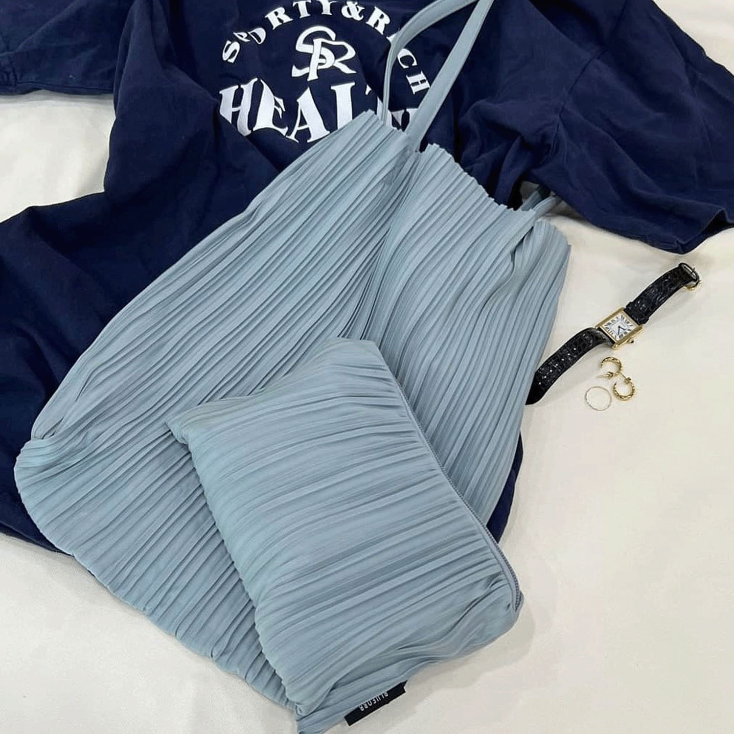 BLUEORB プリーツトートバッグ（ポーチ付き） - 画像35