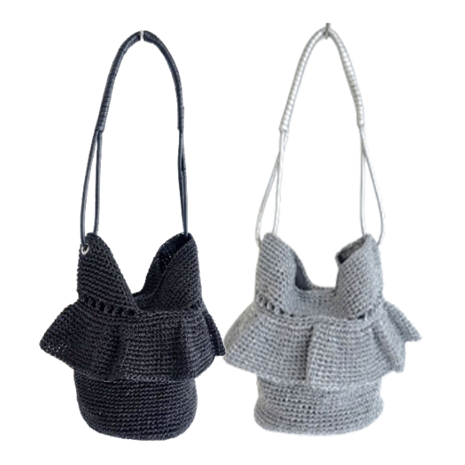 メタリックヤーンフリルワンショルダーバッグ - 画像3