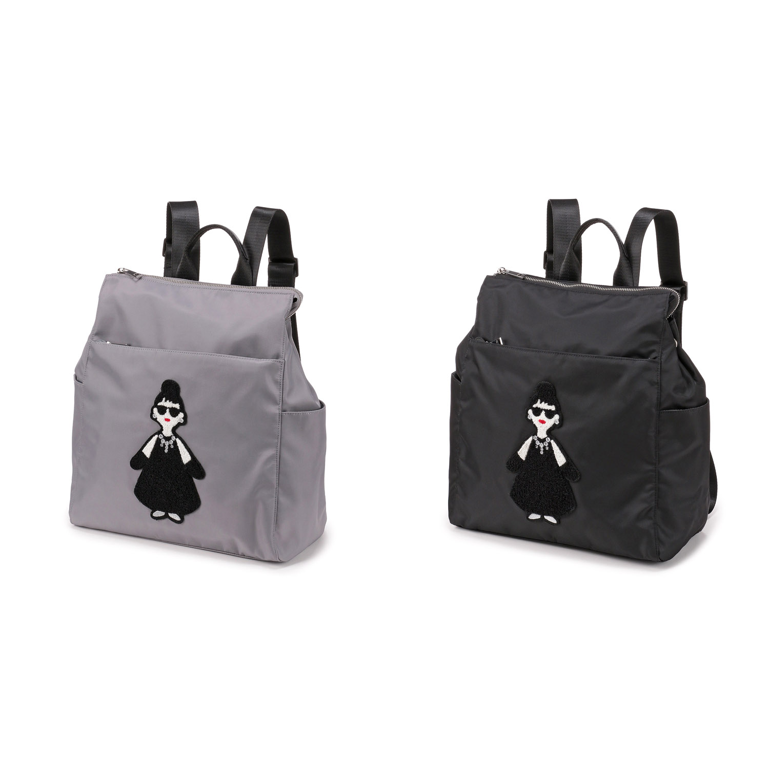 HAPPY FACEレディ・エマ多ポケットリュック - 画像1