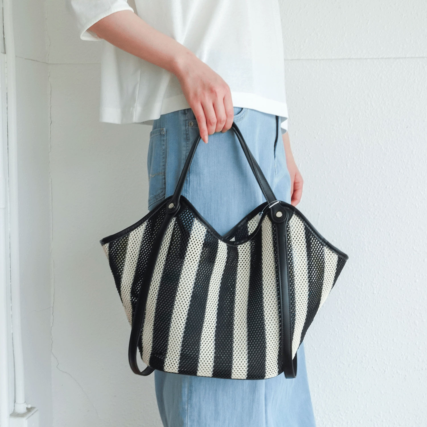 メッシュ2ハンドルトートバッグ - 画像2