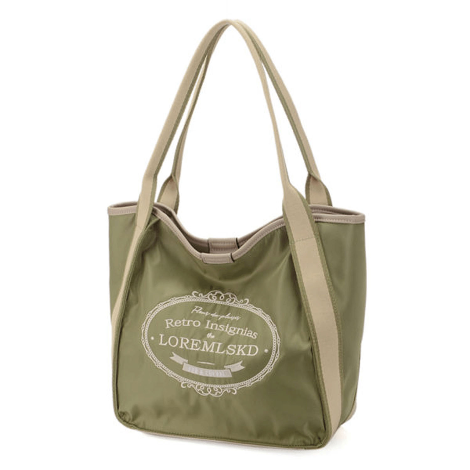 刺繍ラインテープハンドルトートバッグ - 画像5