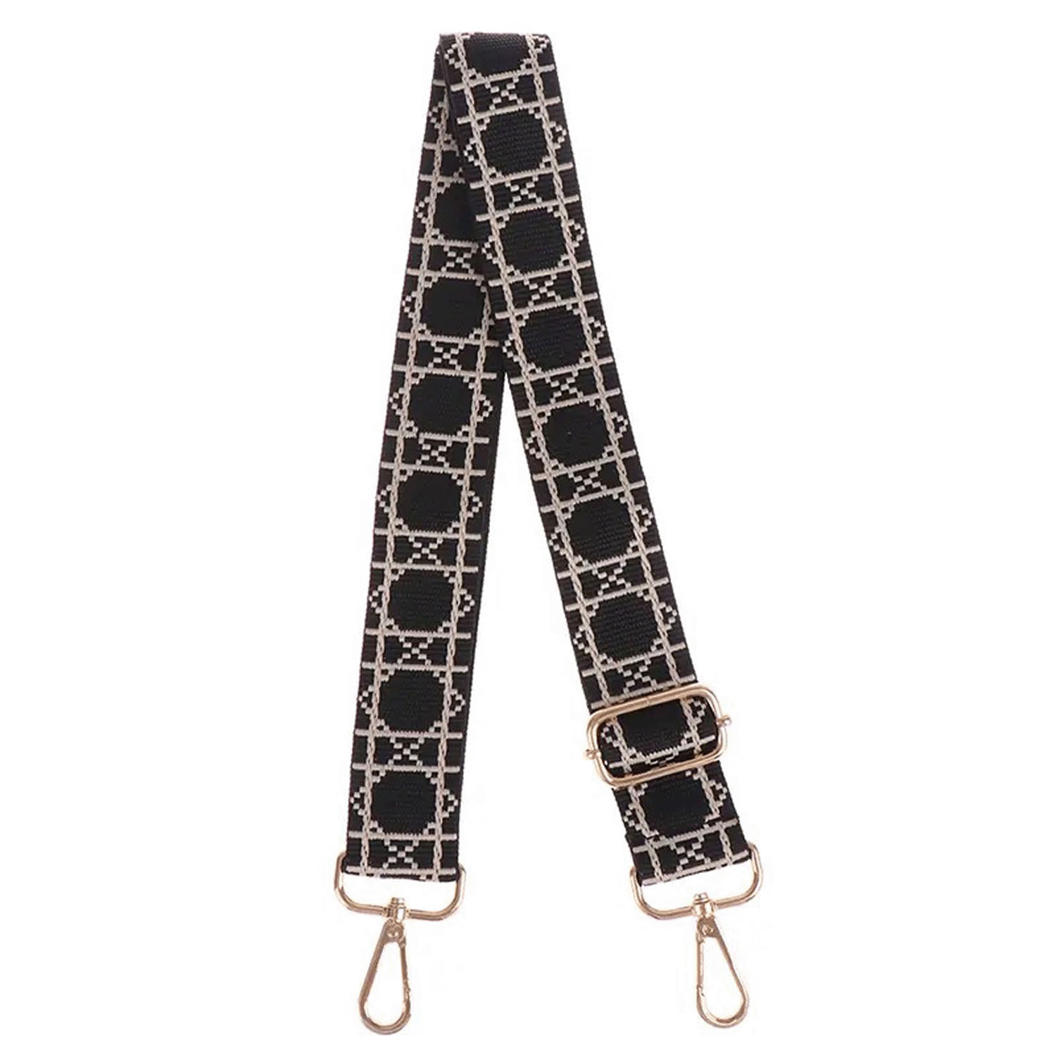 【一番人気】4cm幅 バッグストラップ 幾何学柄 - 画像4