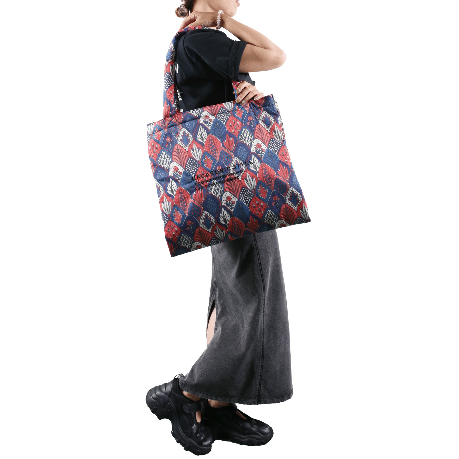 MACARONIC STYLE マルチ柄ものトートバッグ - 画像1