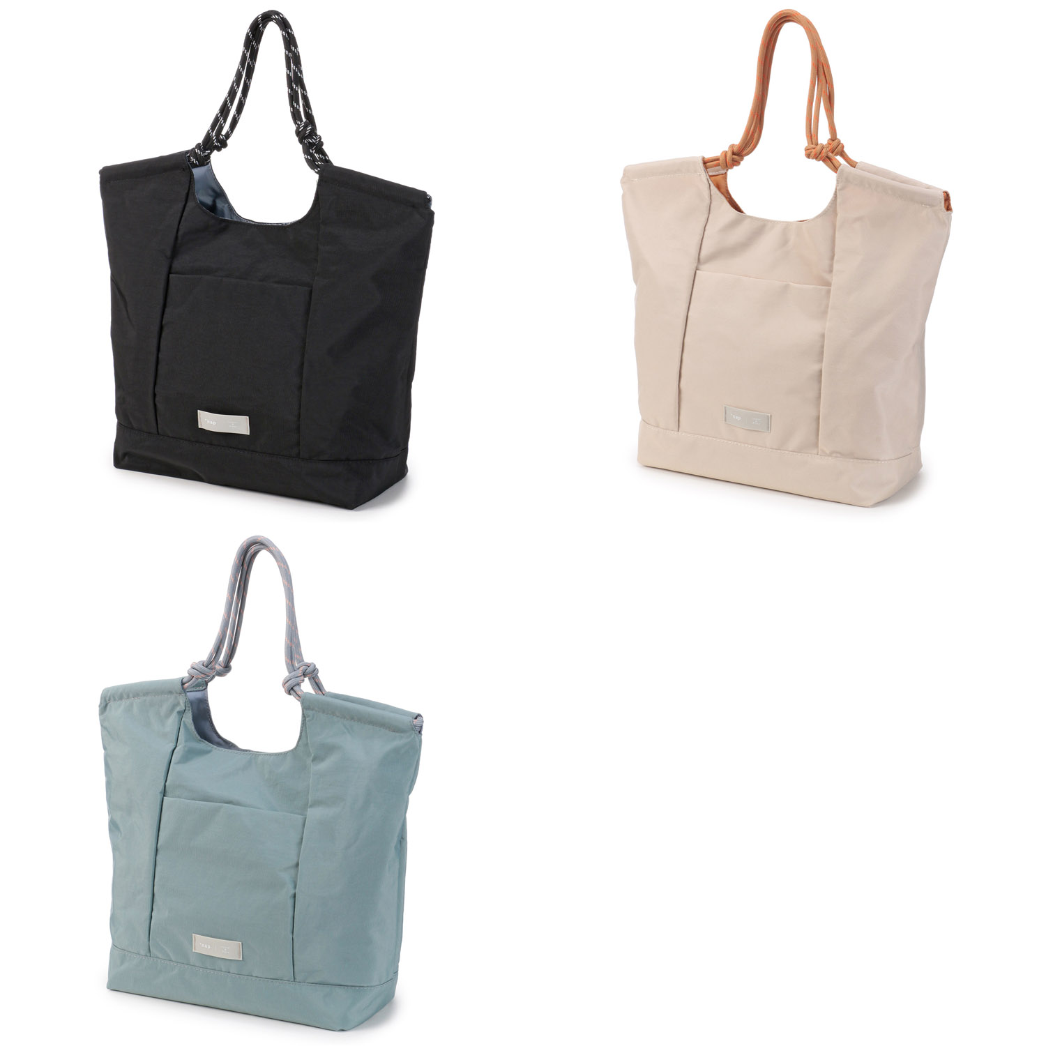 nap ロープハンドル軽量縦型トートバッグ - 画像1