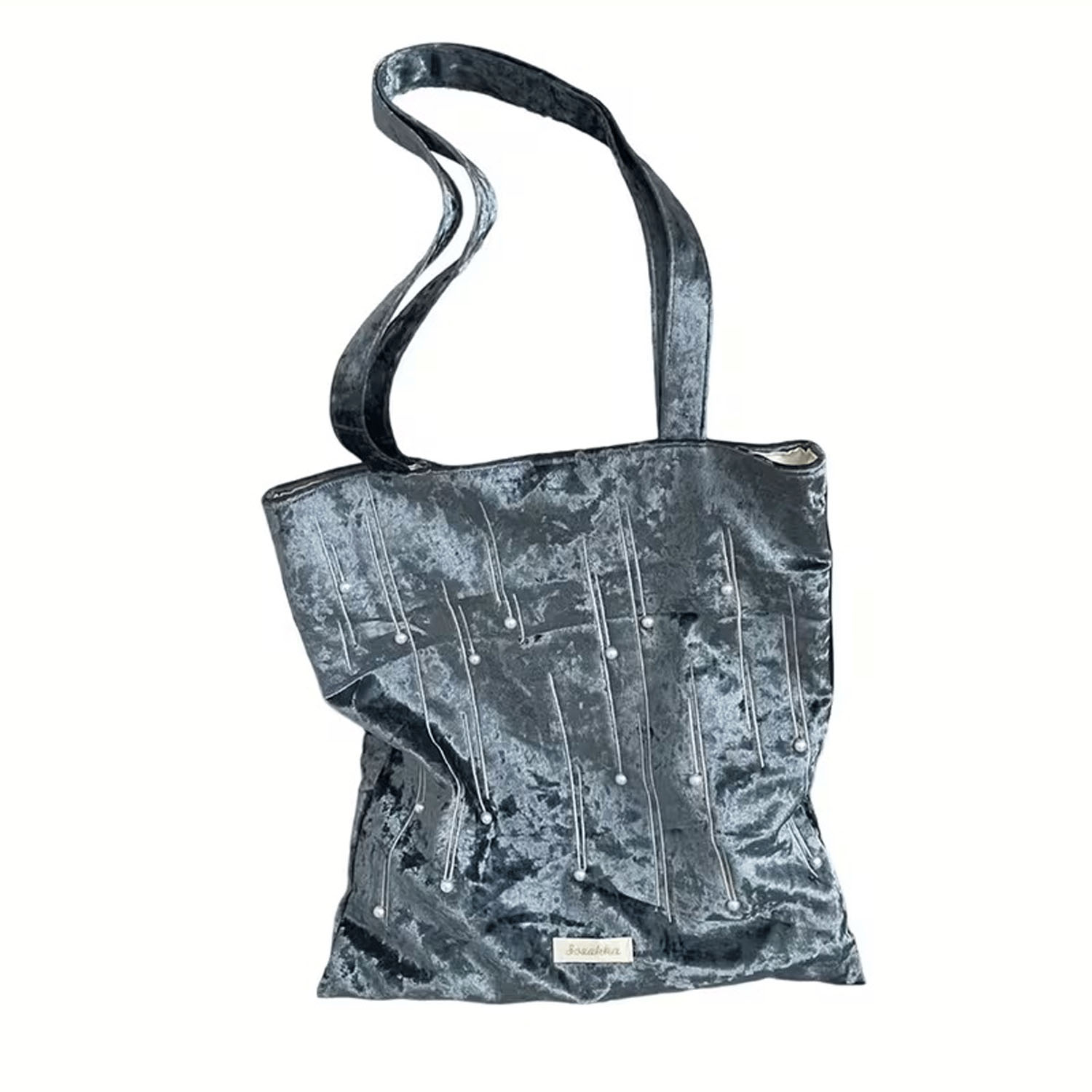 ベルベットパール付きトートバッグ - 画像7