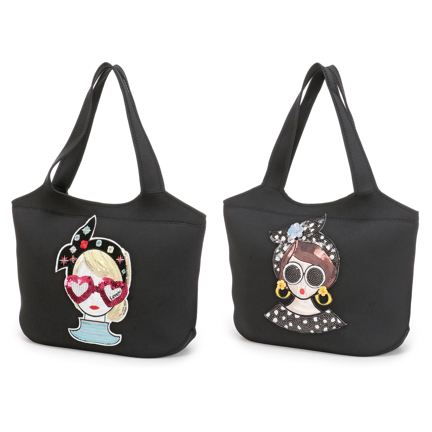 ネオプレン女の子トートバッグ
