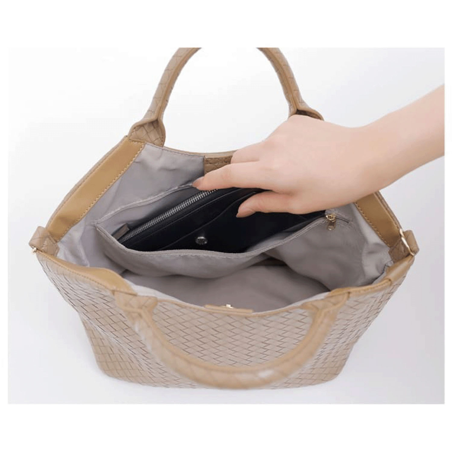 Lagato Largo エンボスイントレチャート2WAYバッグ - 画像4