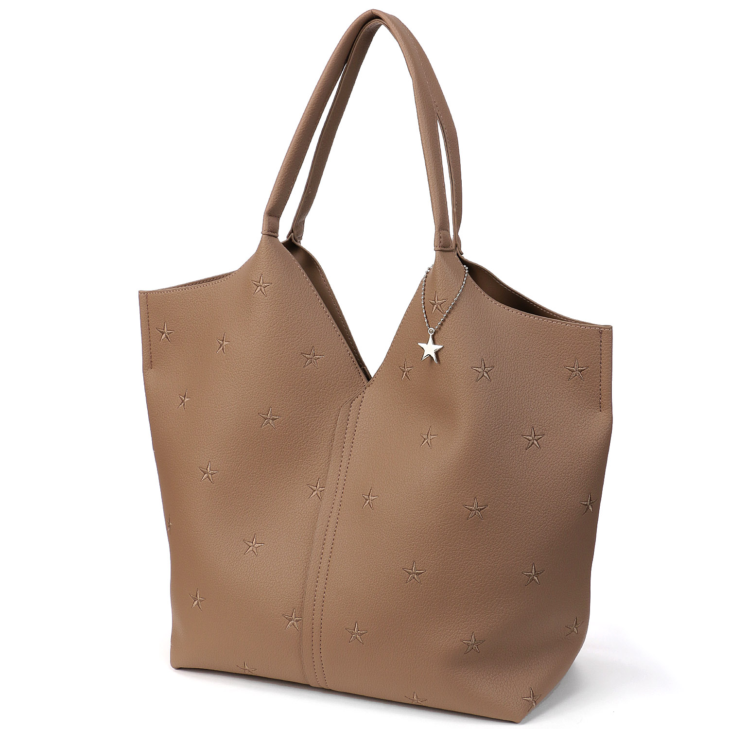 スター刺繍ライトフィーリングトートバッグ - 画像2