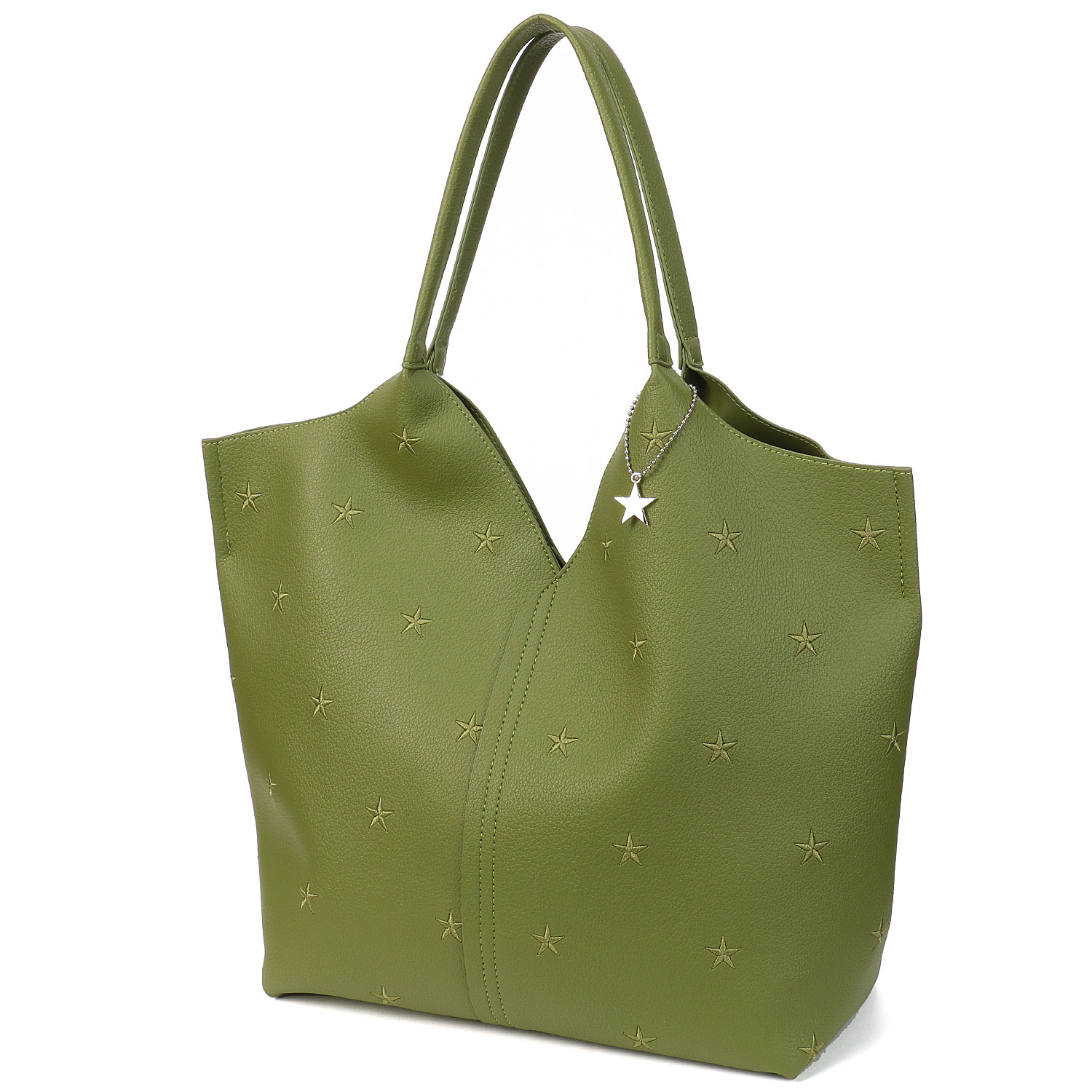 スター刺繍ライトフィーリングトートバッグ - 画像4