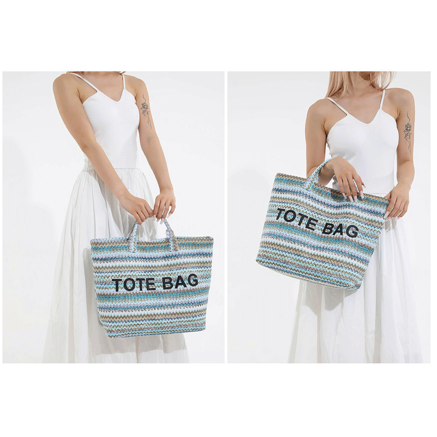 ボーダーライントートバッグ - 画像3