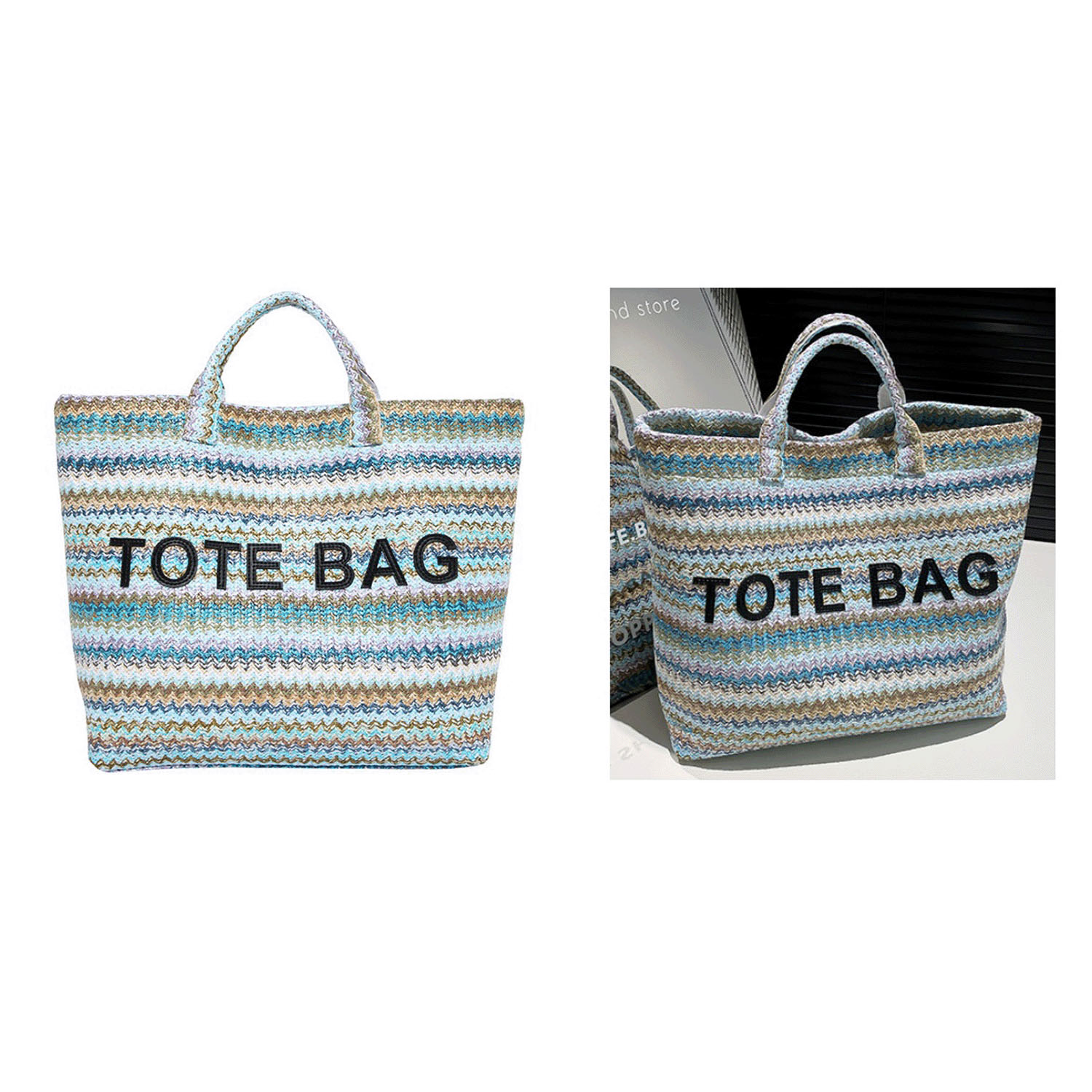 ボーダーライントートバッグ - 画像8