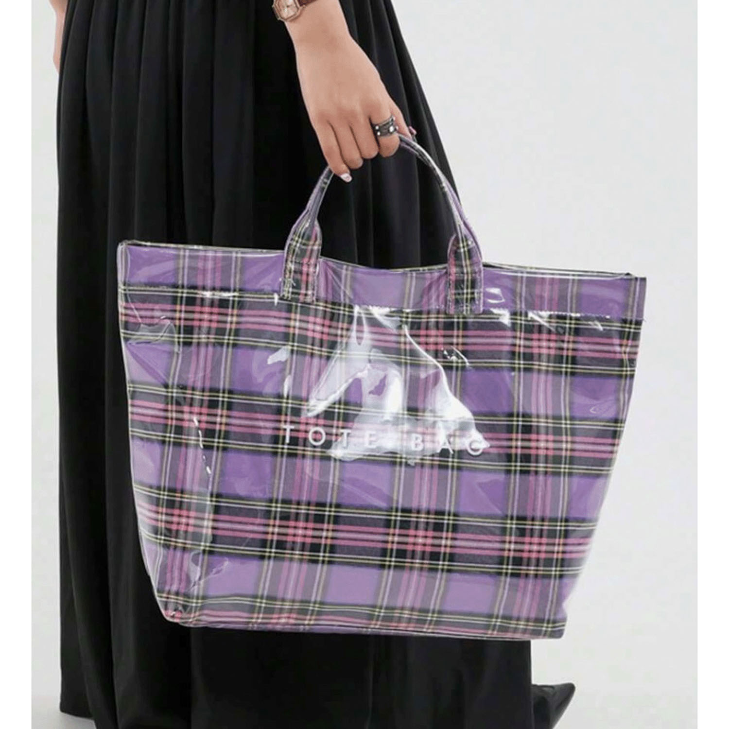 PVCチェックトートバッグ - 画像10