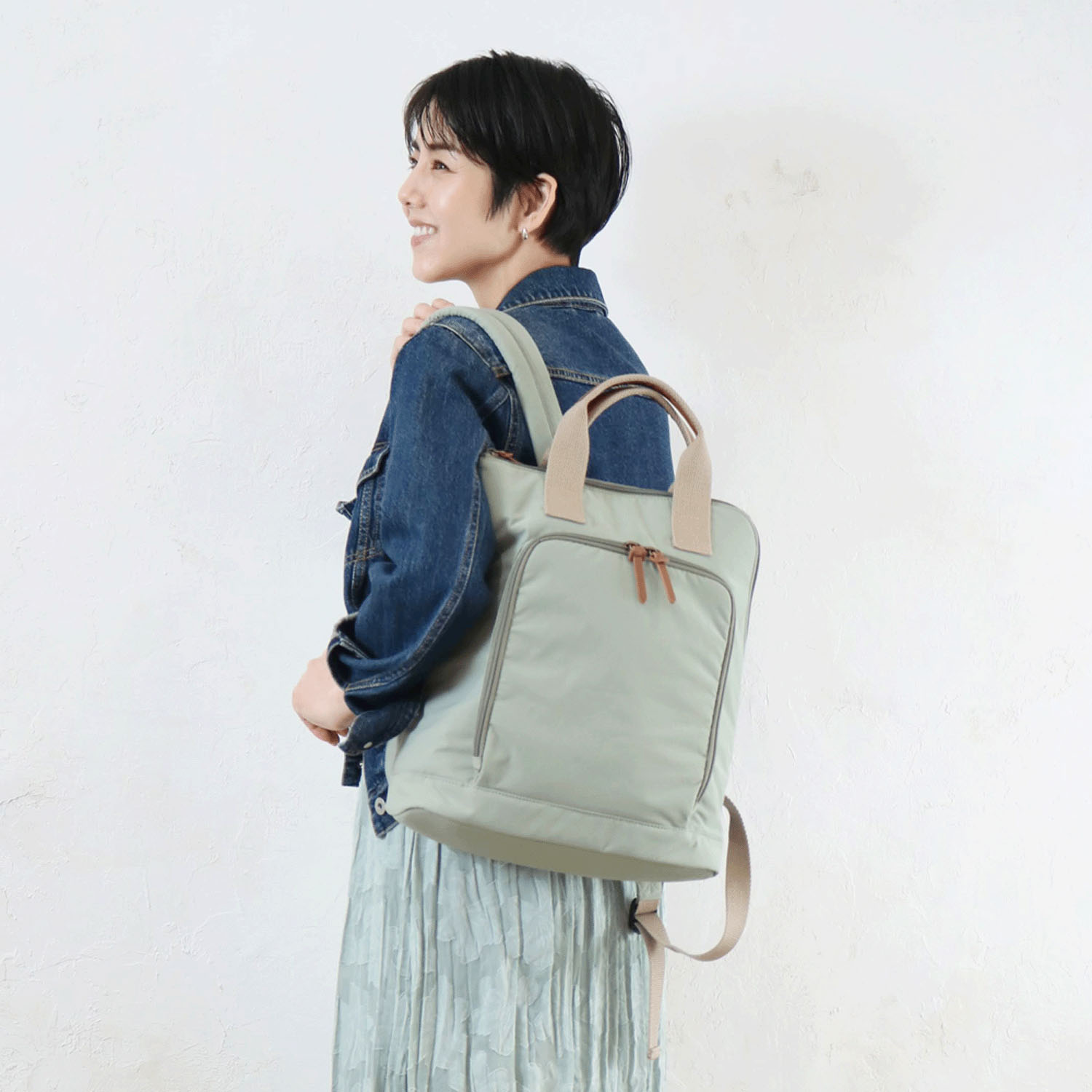 撥水ナチュポッケリュック