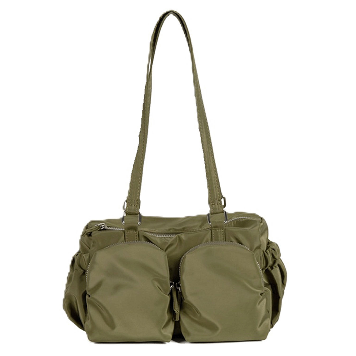 adia 2ポケットデザインナイロン横長バッグ - 画像8