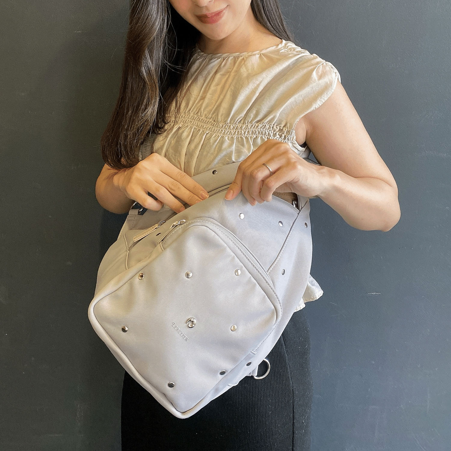 LEBELIERドットスタッズ2WAYリュックサック - 画像2