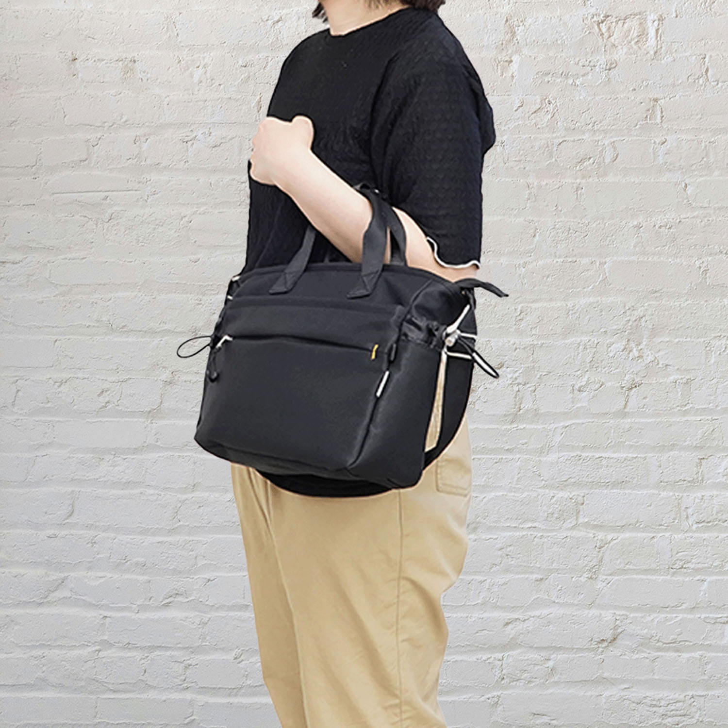 隠しZIPポケット付き2WAYバッグ - 画像2