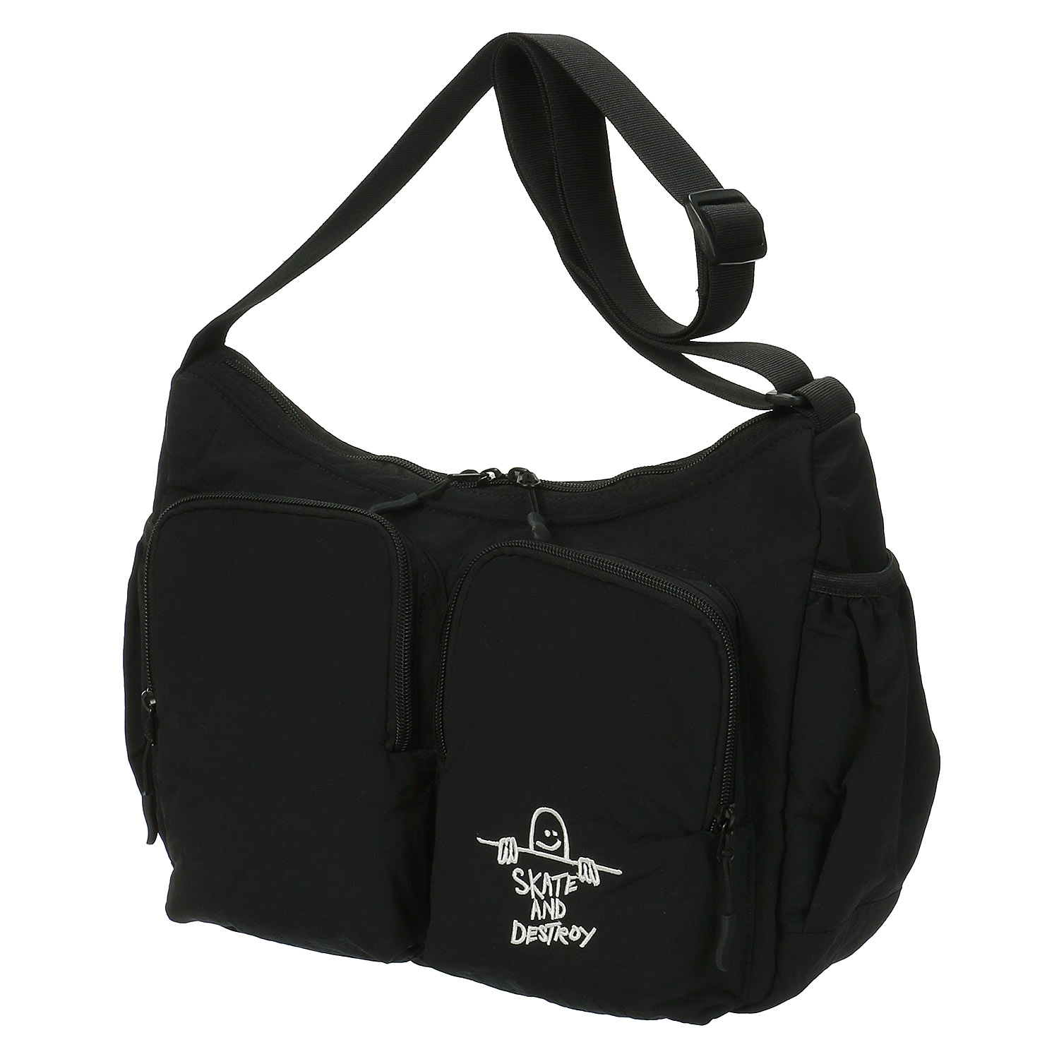 THRASHER シワナイロンWポケットショルダーバッグ