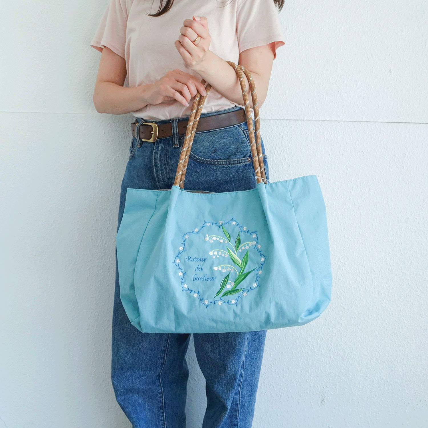 【エトワールオリジナル】フラワー刺繍トートバッグ - 画像5