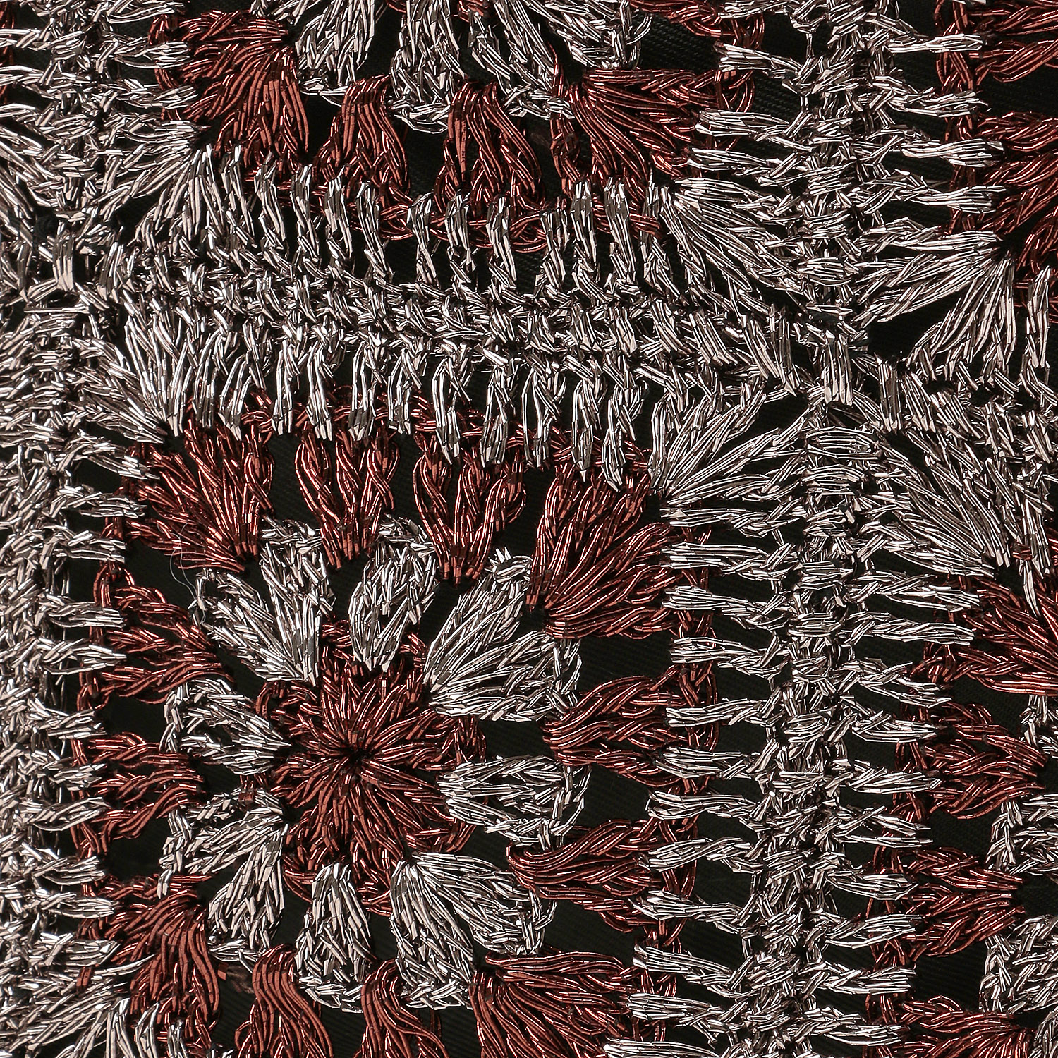 COOCO ラメ糸クロシェ編みスクエアトートバッグ - 画像6