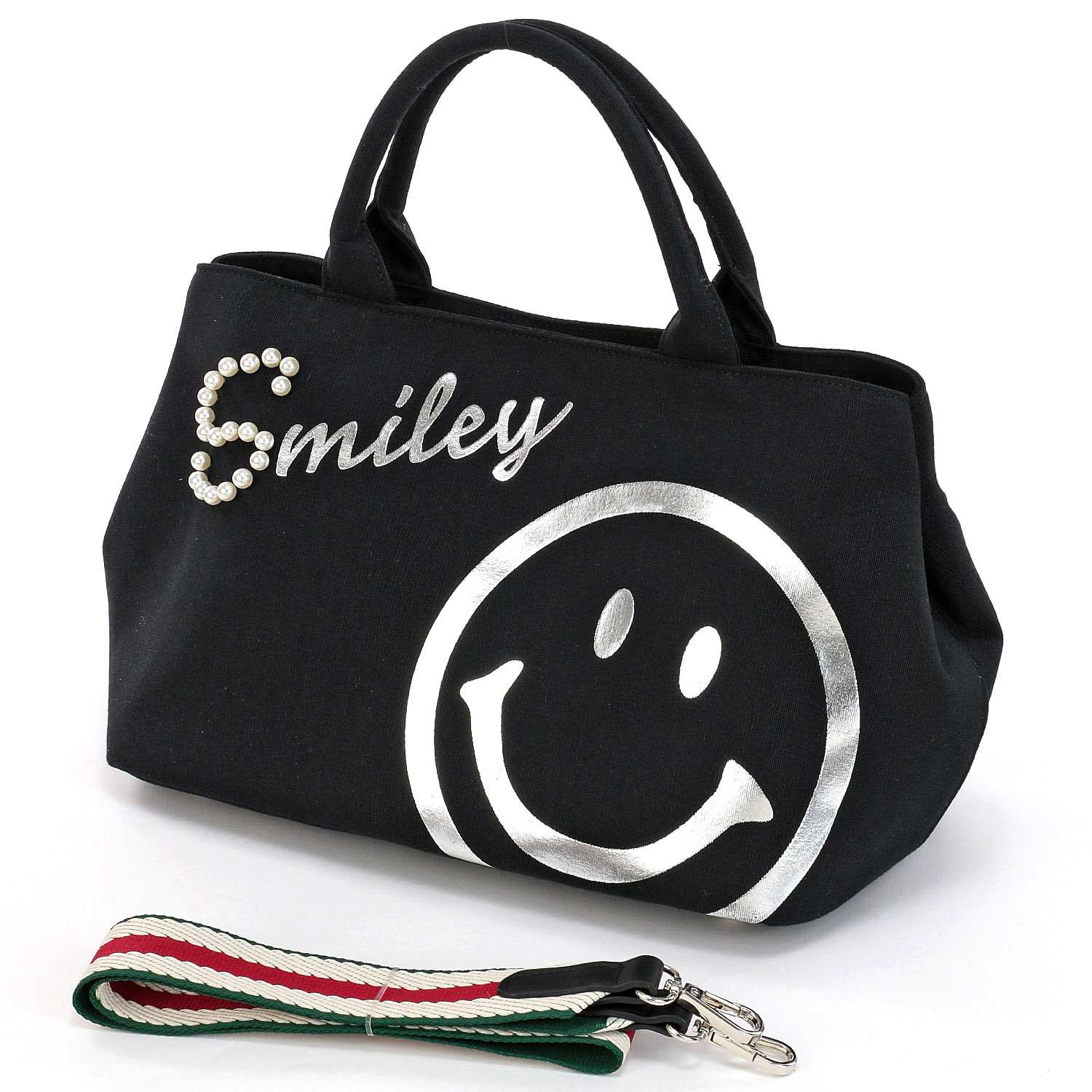 COOCO スマイルロゴパール×箔プリント2WAYトートバッグ - 画像2