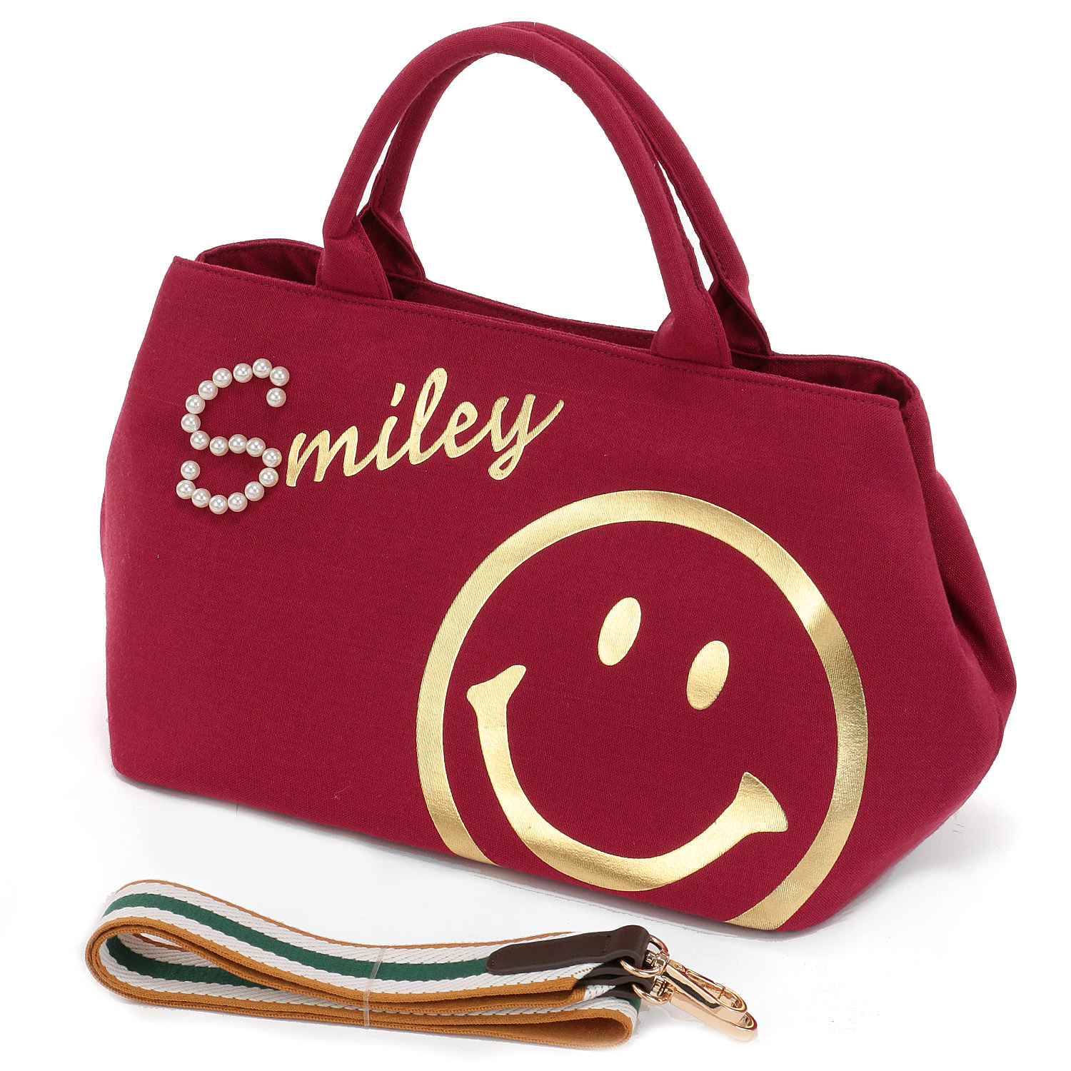 COOCO スマイルロゴパール×箔プリント2WAYトートバッグ - 画像6