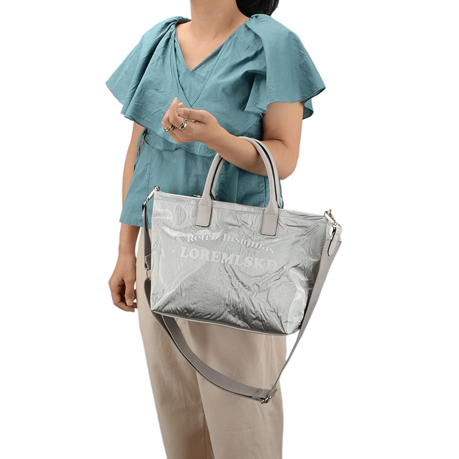 PVCロゴトートバッグ