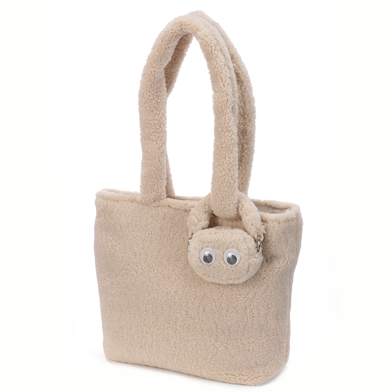 cachecache 目玉ポーチ付ファートートバッグ - 画像3