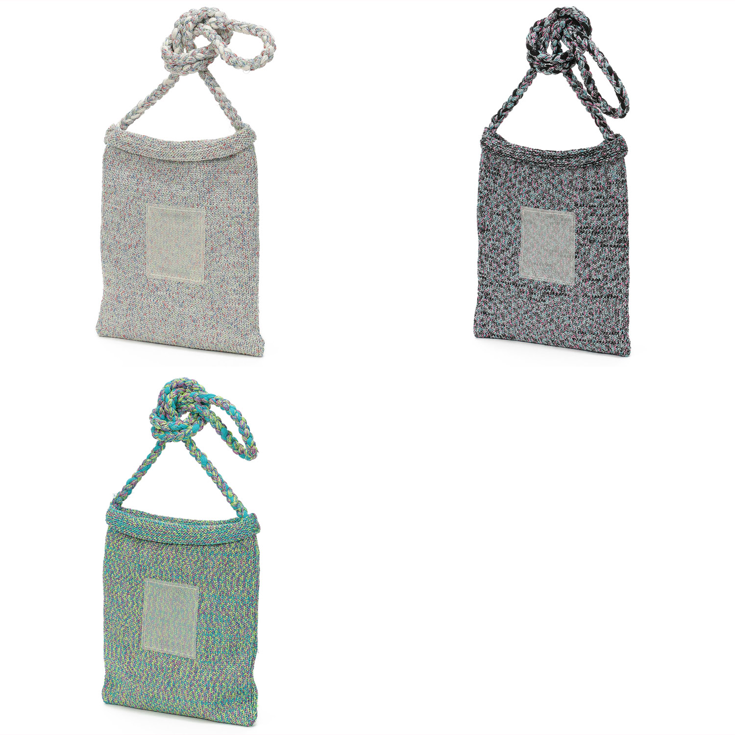 Nananoel MIXラメ入りニットミニショルダーバッグ - 画像1