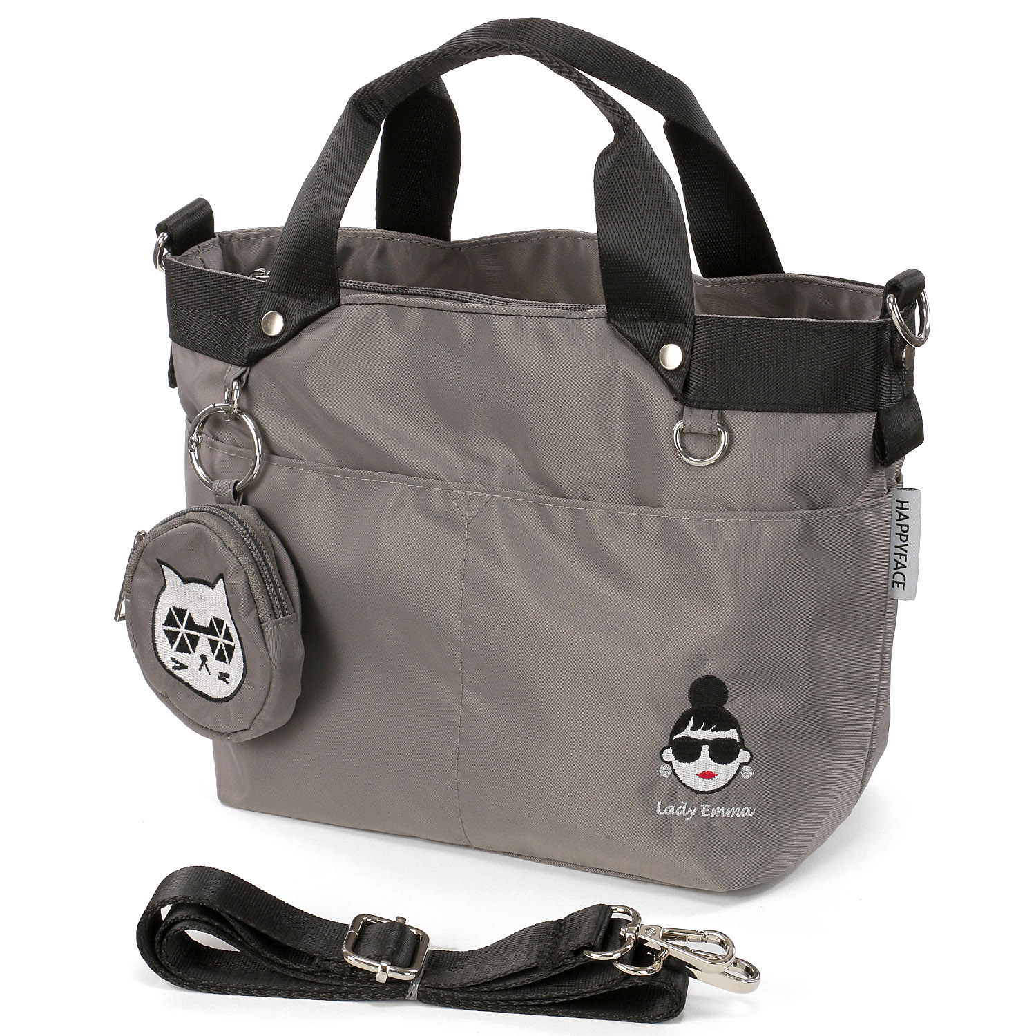 HAPPY FACE レディ・エマ ポーチ付2WAYバッグ