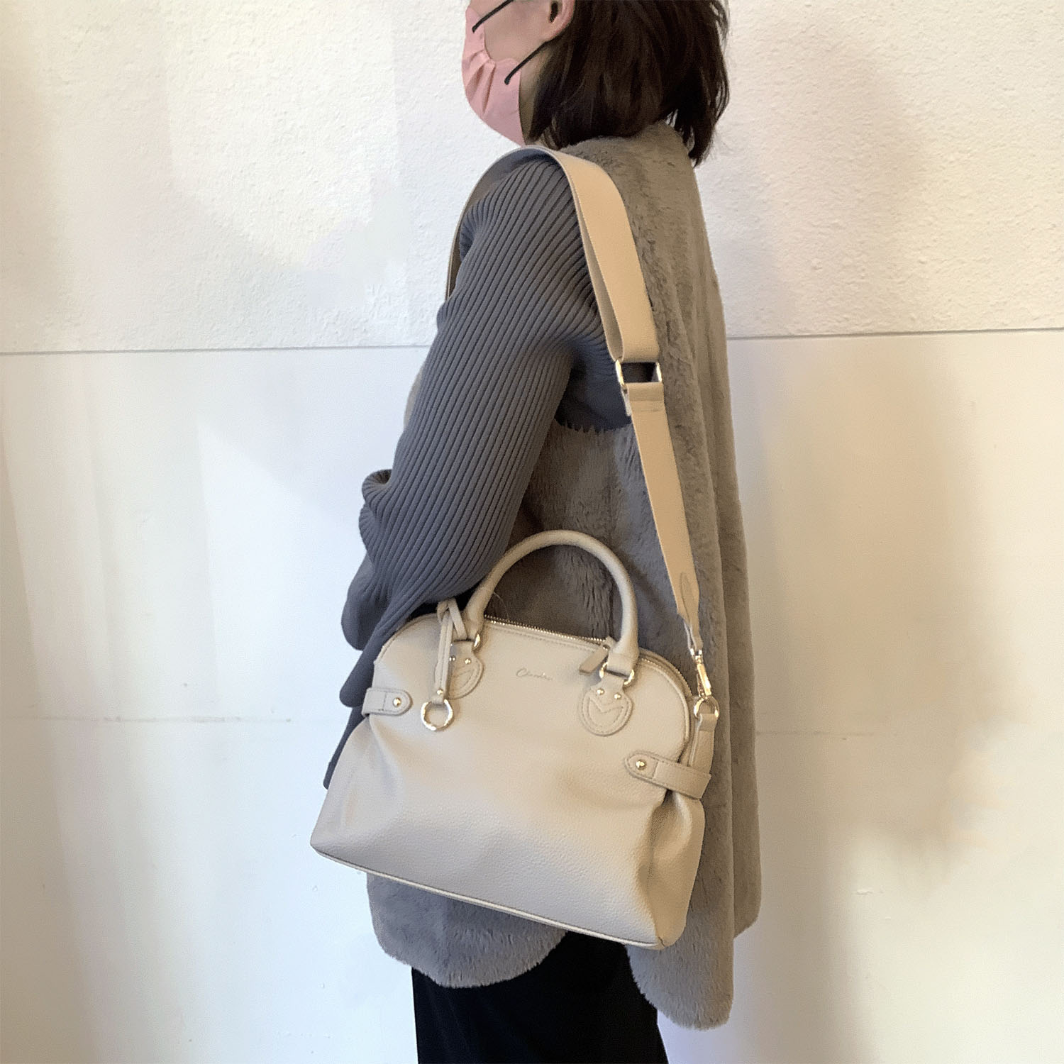 ソフトシュリンクボストン型2WAYバッグ - 画像2