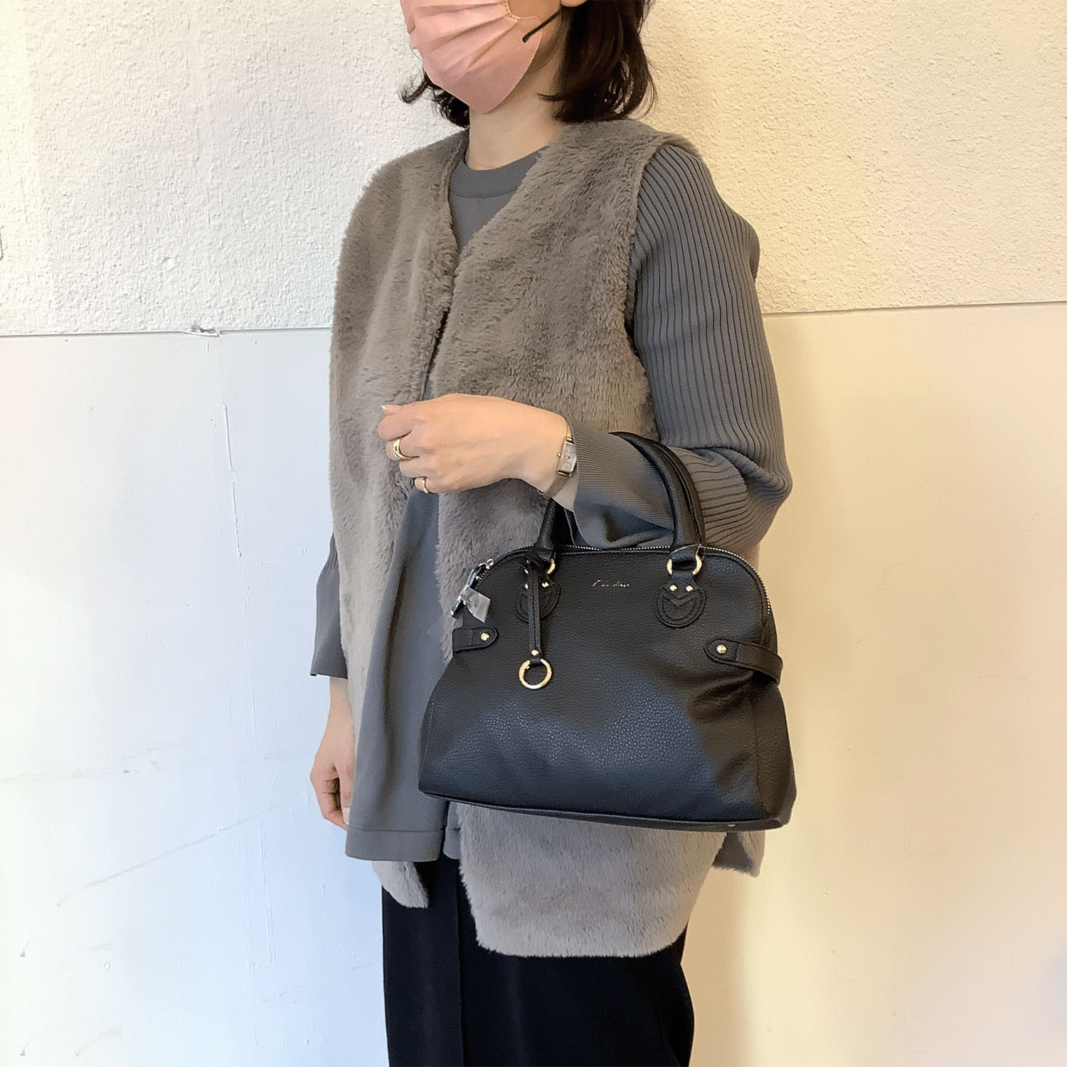 ソフトシュリンクボストン型2WAYバッグ - 画像1