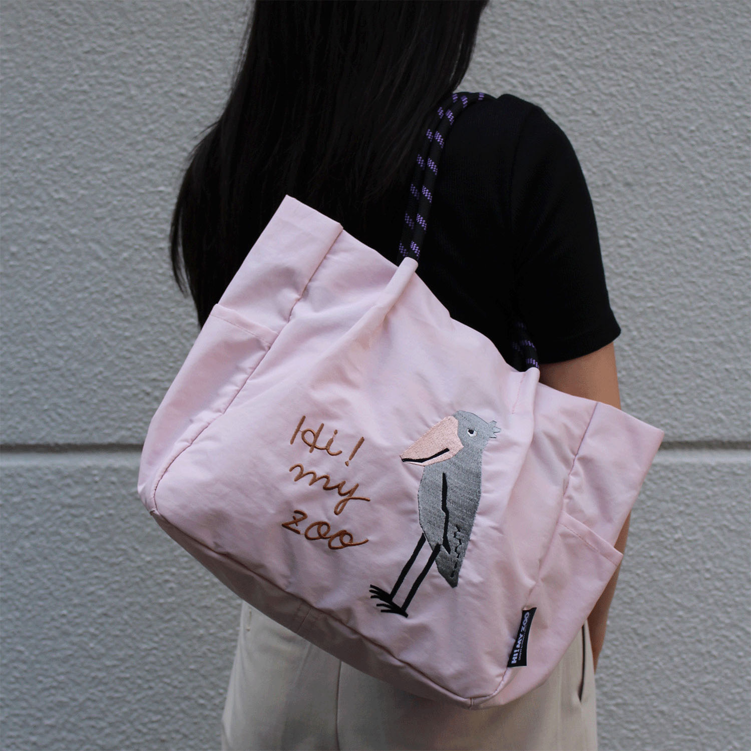 HI！MY ZOO アニマル刺繍ロープハンドルトートバッグ - 画像11