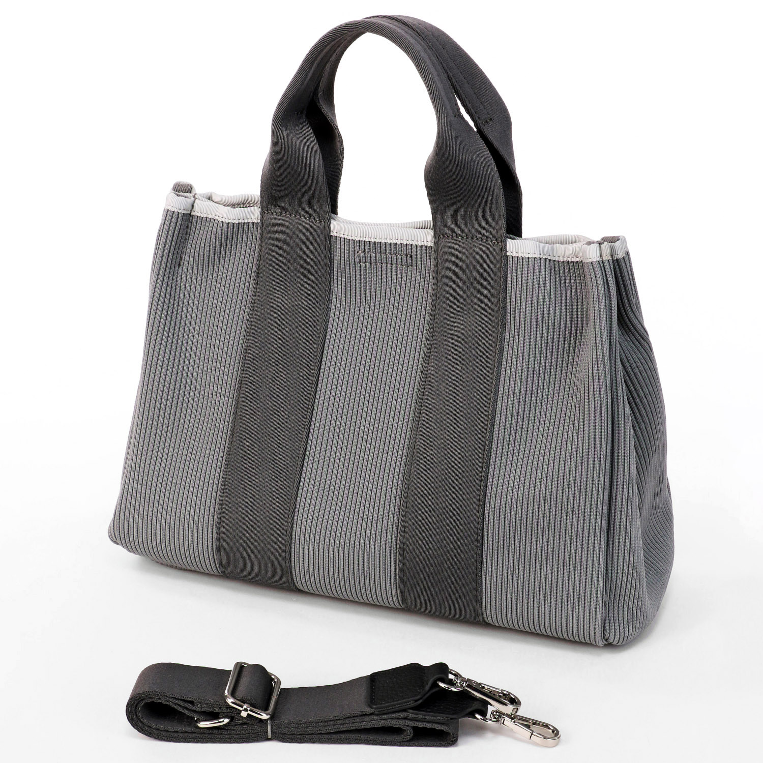 cachecache ジャカードニットスクエア2WAYトートバッグ