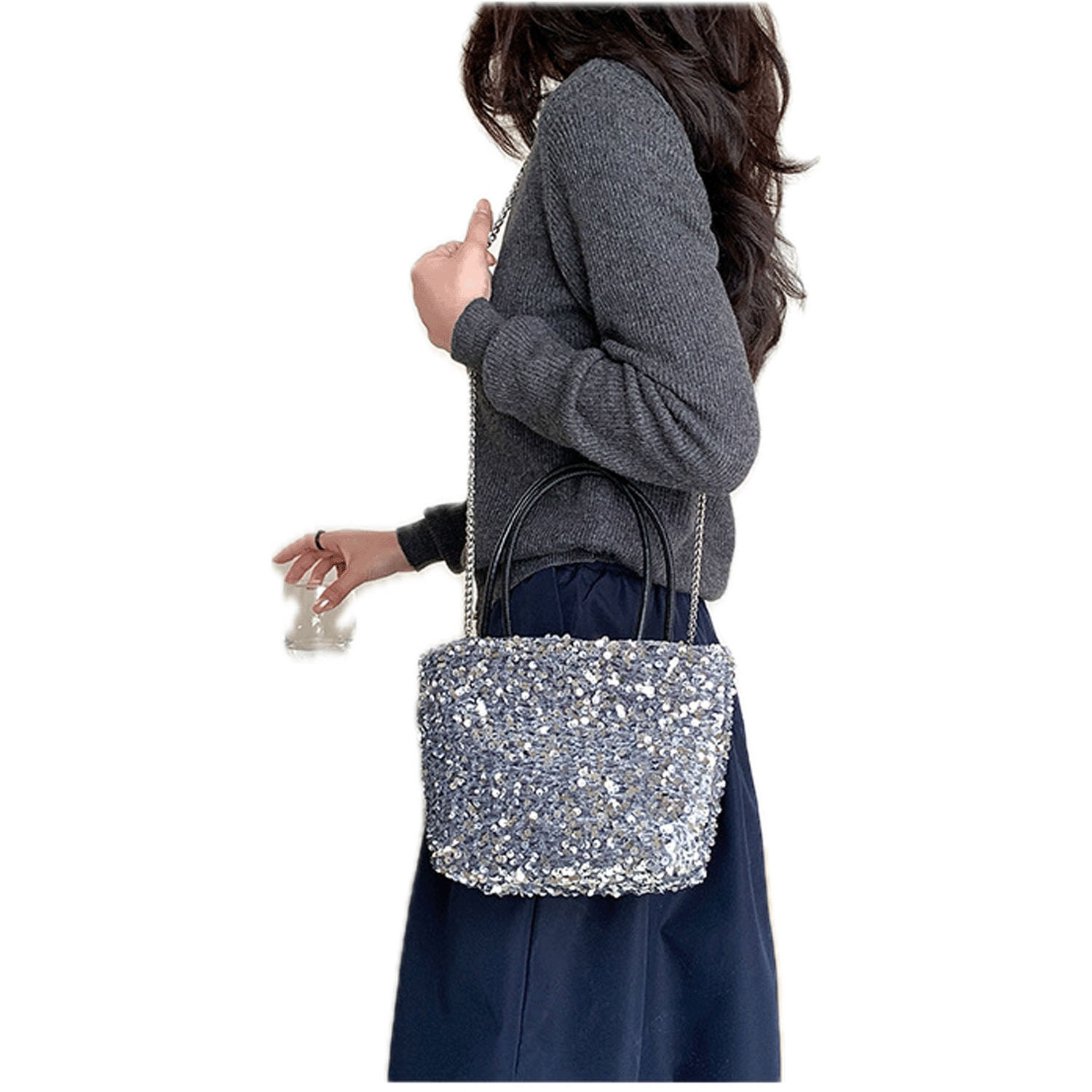 adia スパンコール2WAYバッグ - 画像7