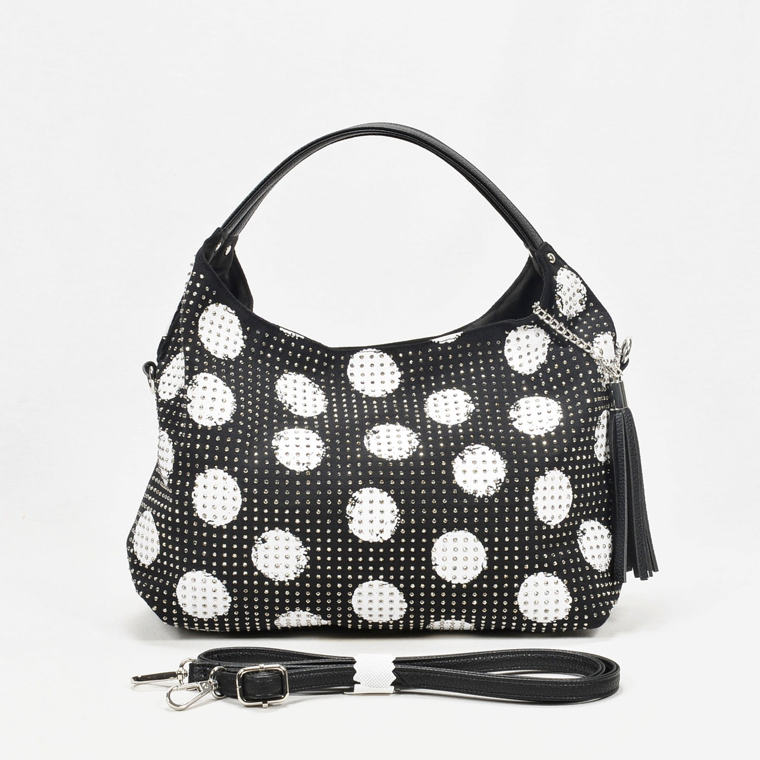 ホットフィックスドット柄バルーンミニ2WAYバッグ - 画像7