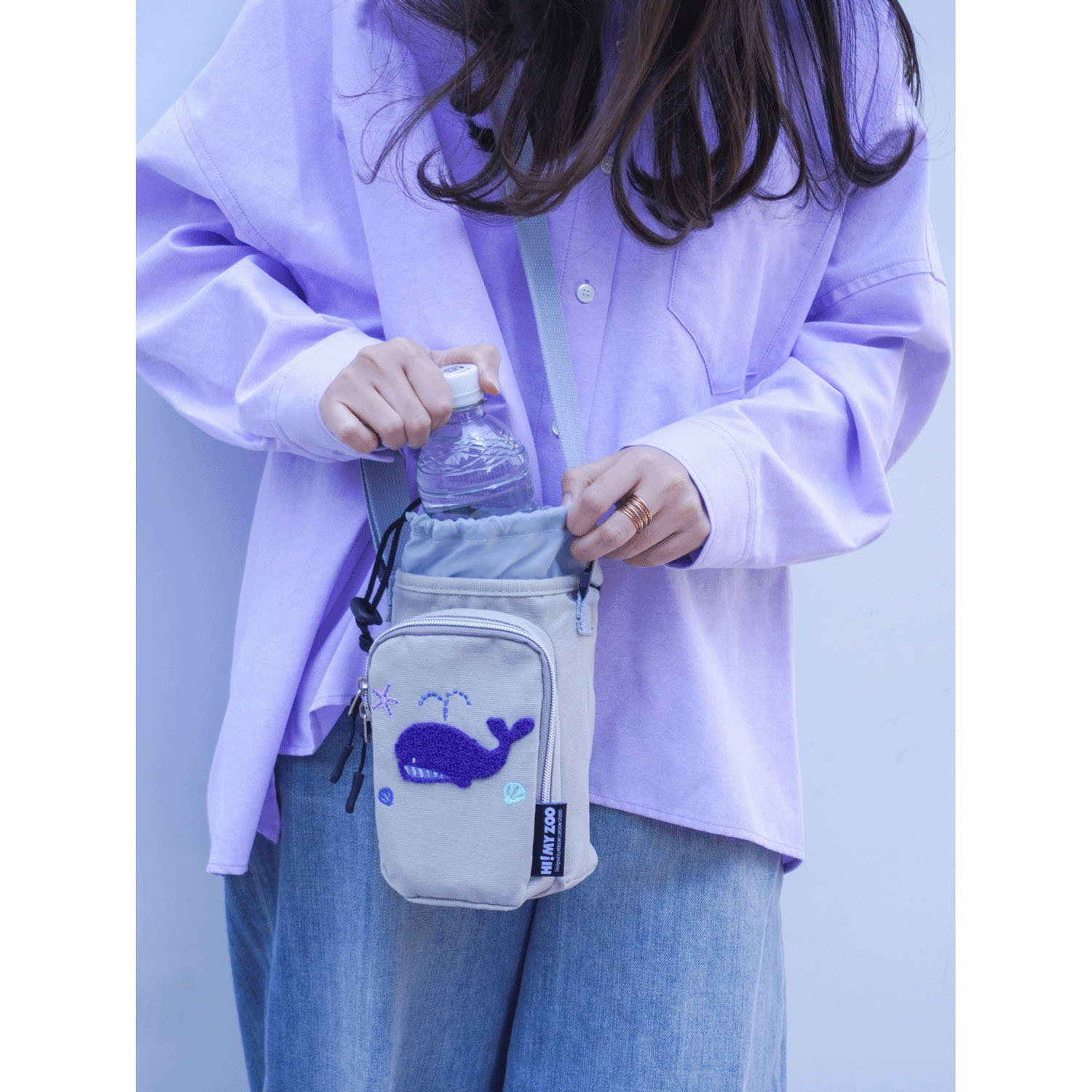HI！MY ZOO 保冷キャンバスボトルショルダーバッグ