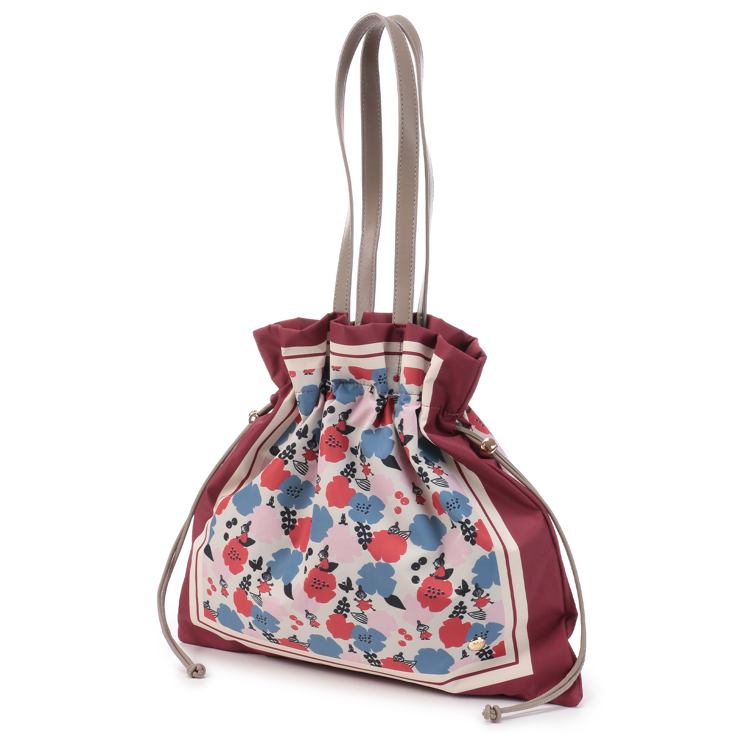 MOOMIN スカーフ柄巾着トートバッグ - 画像5