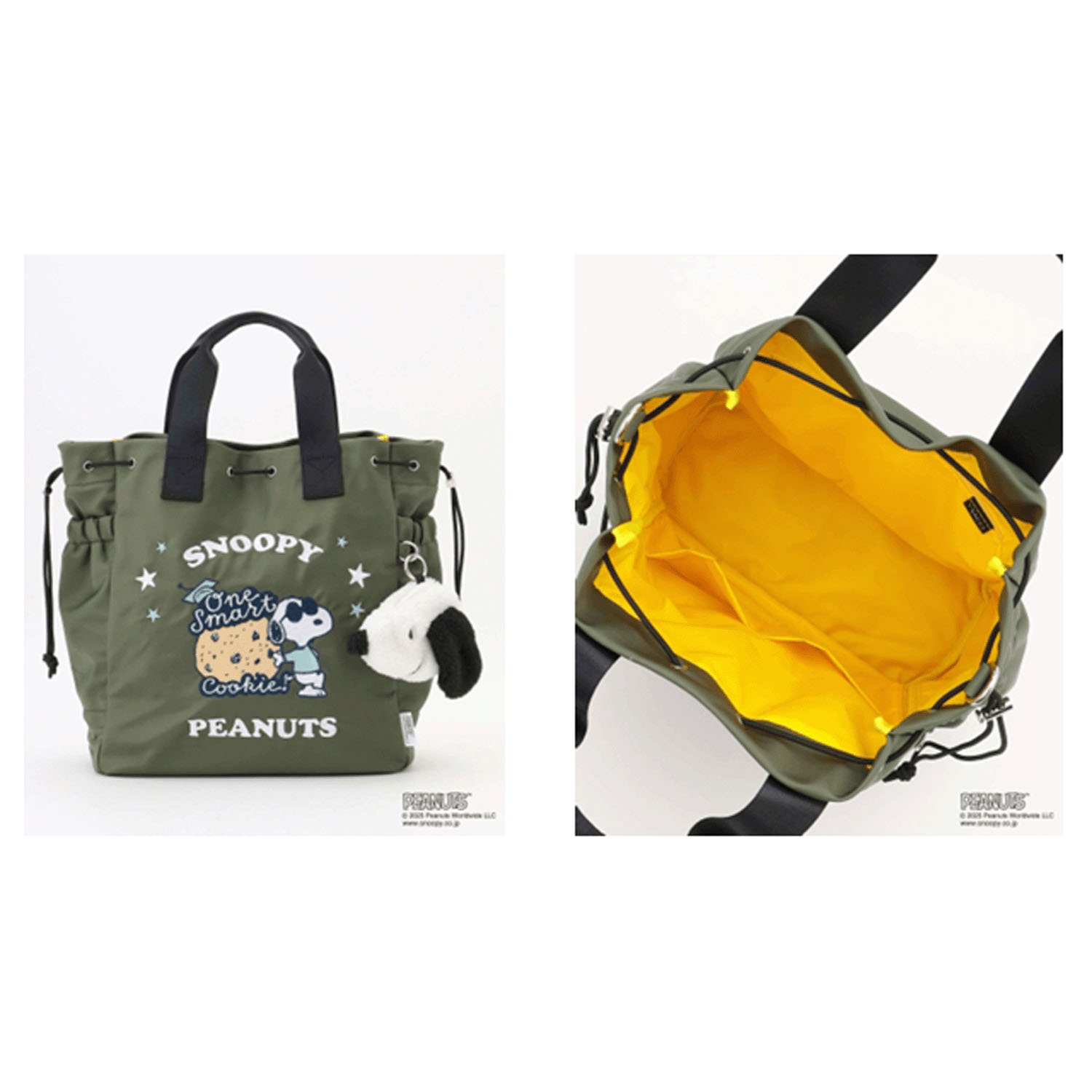 Y’SACCS ×スヌーピー ドロスト2WAY巾着バッグ - 画像2