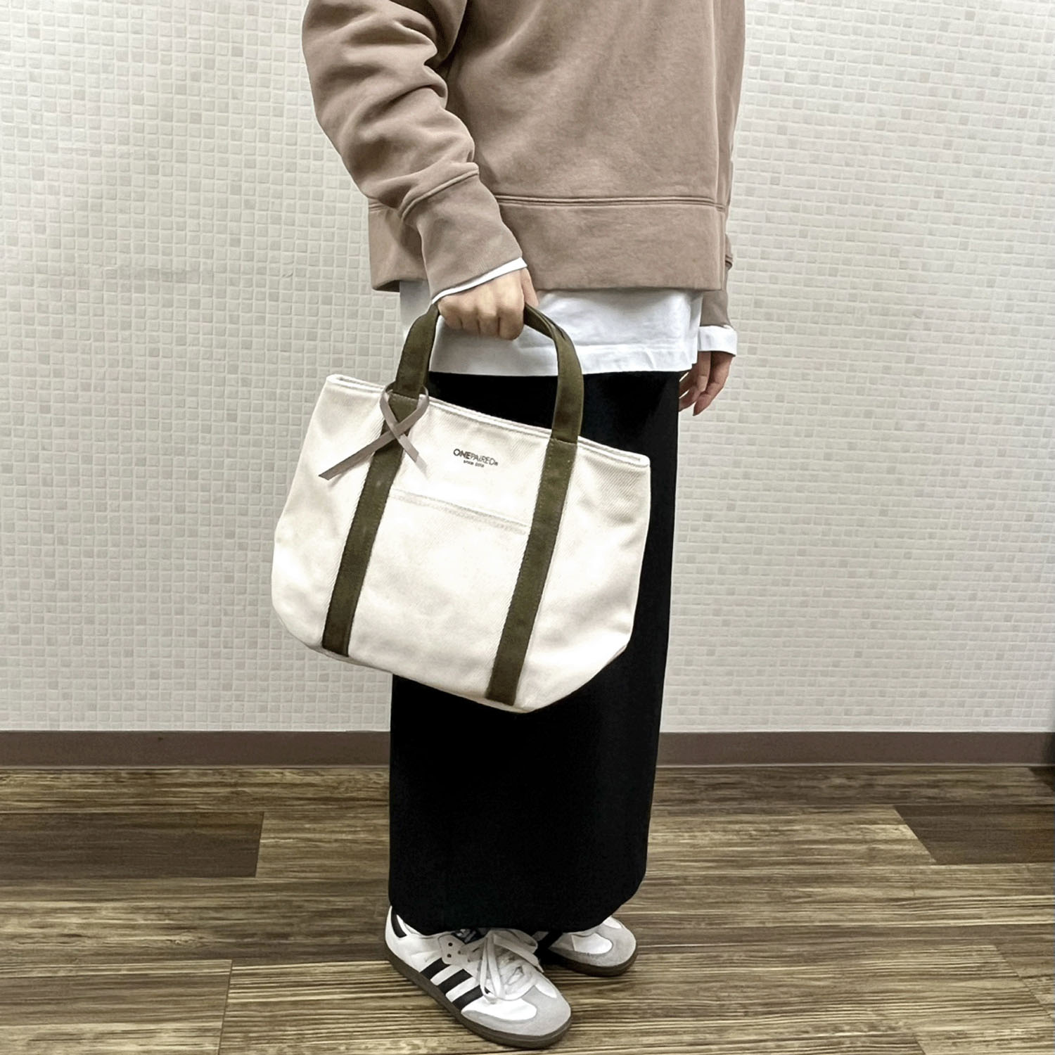 ONE PAIRED（ワンペアード）コットンキャンバストートバッグM