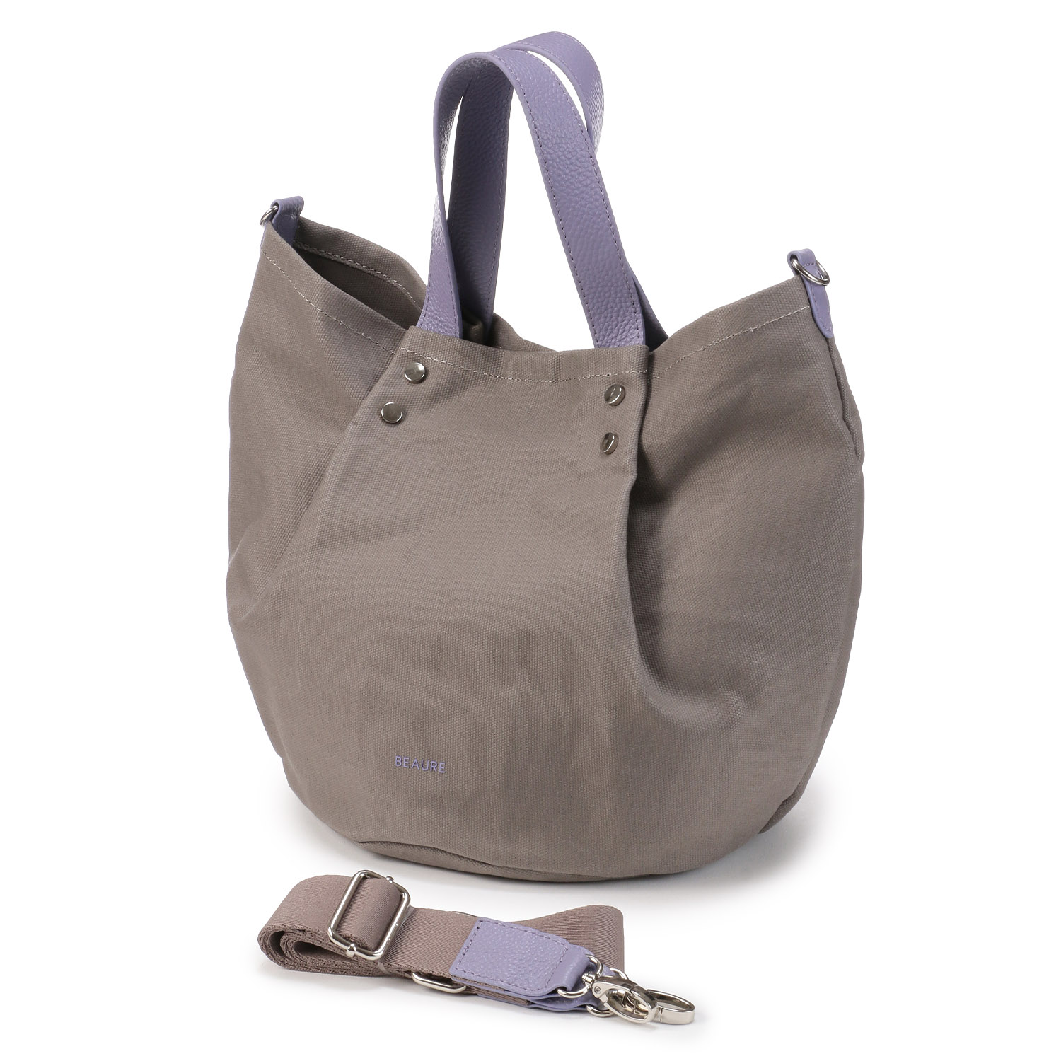 BEAURE キャンバスバルーン型トートバッグ - 画像4